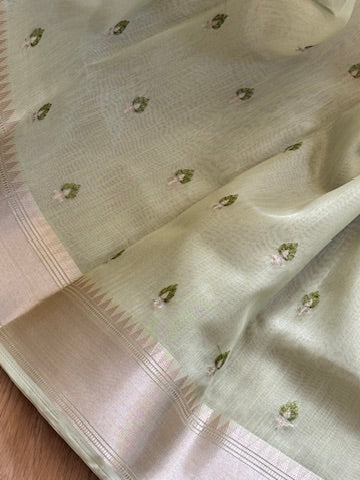 Tissue Silk with Embroidery
