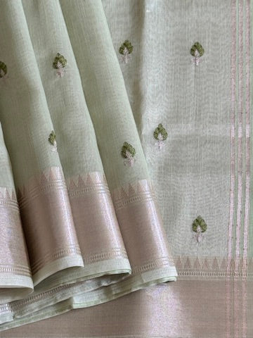 Tissue Silk with Embroidery