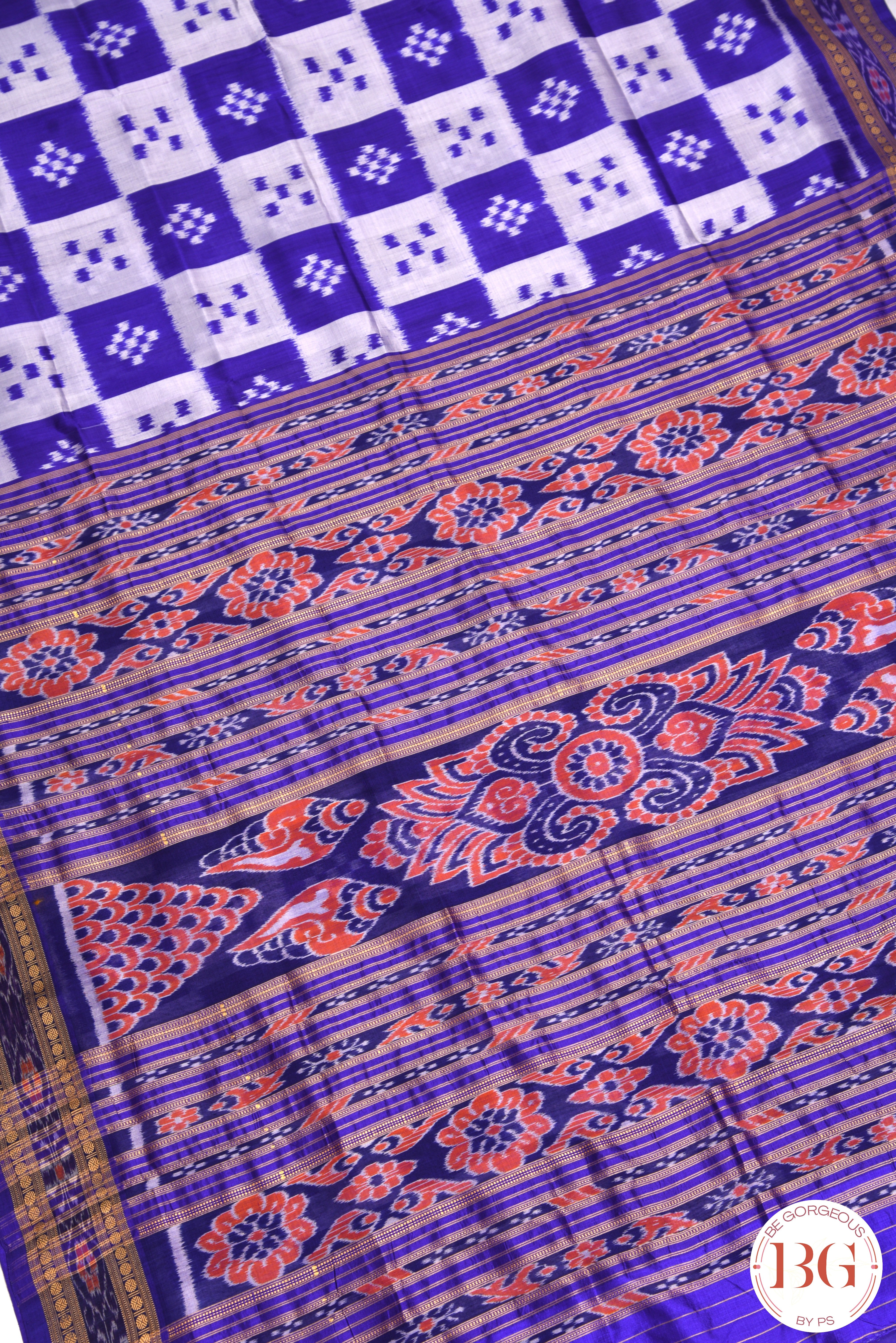 Pasapalii Design Khandua Pure Silk Odisha Handloom Saree - purple
