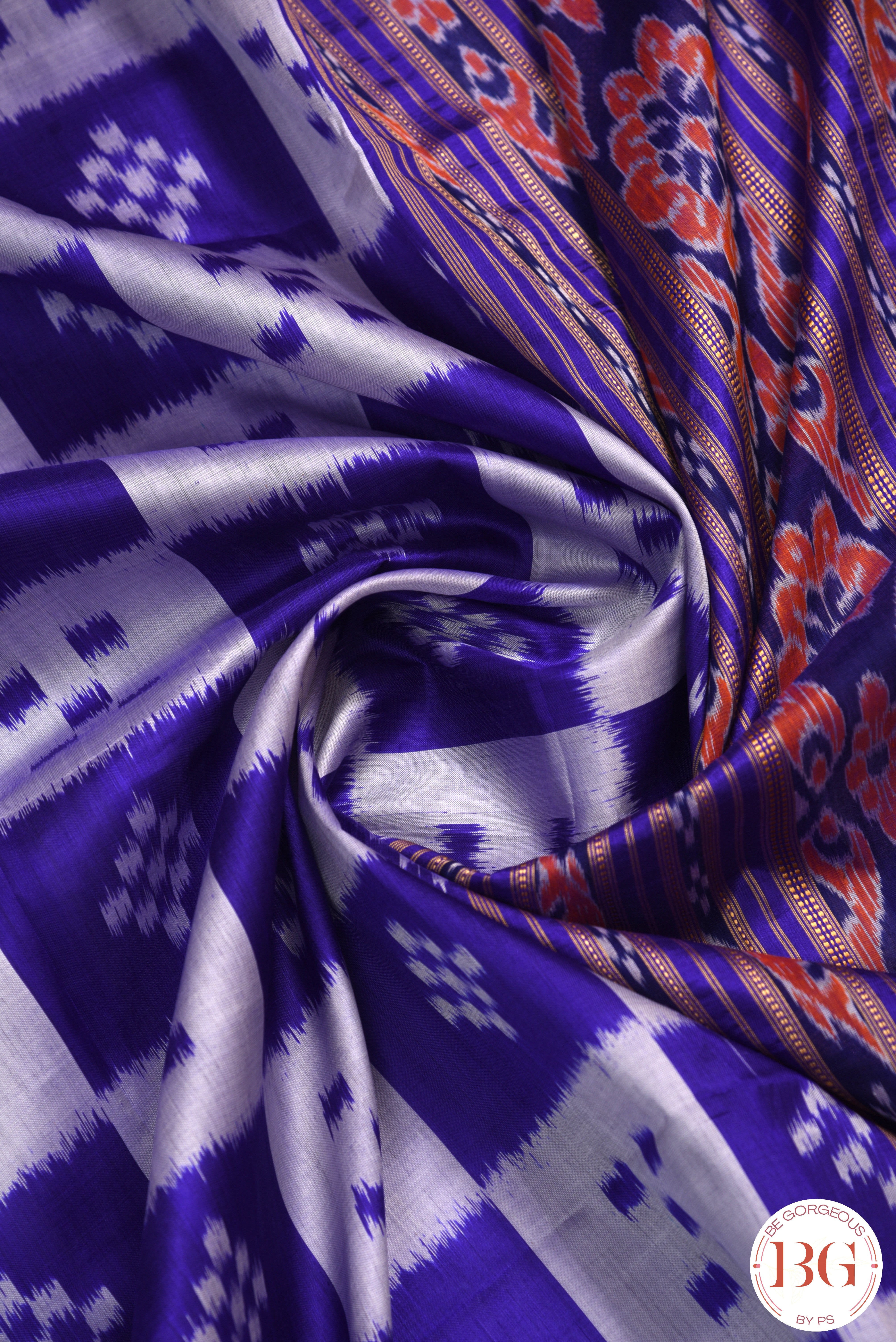 Pasapalii Design Khandua Pure Silk Odisha Handloom Saree - purple