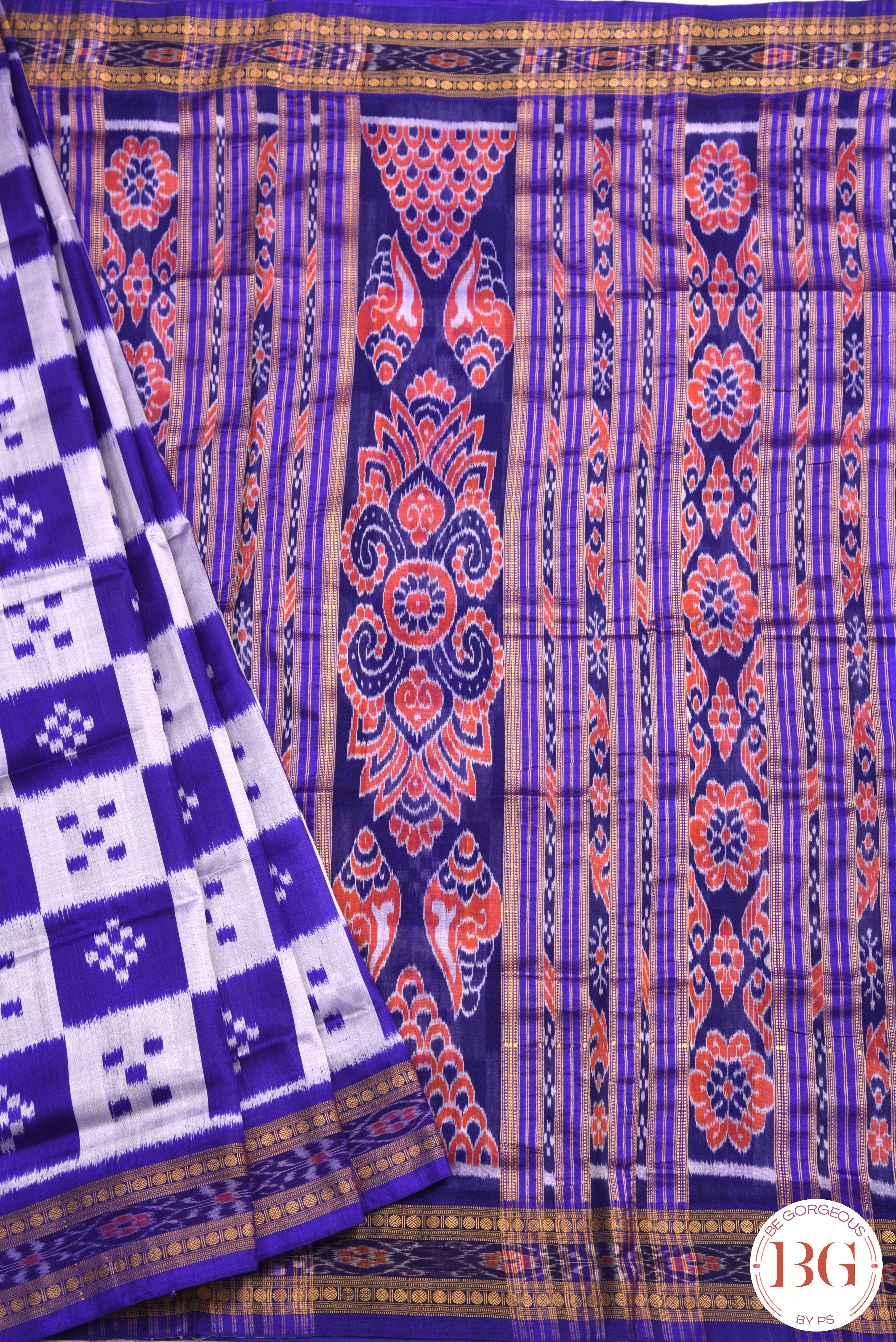 Pasapalii Design Khandua Pure Silk Odisha Handloom Saree - purple
