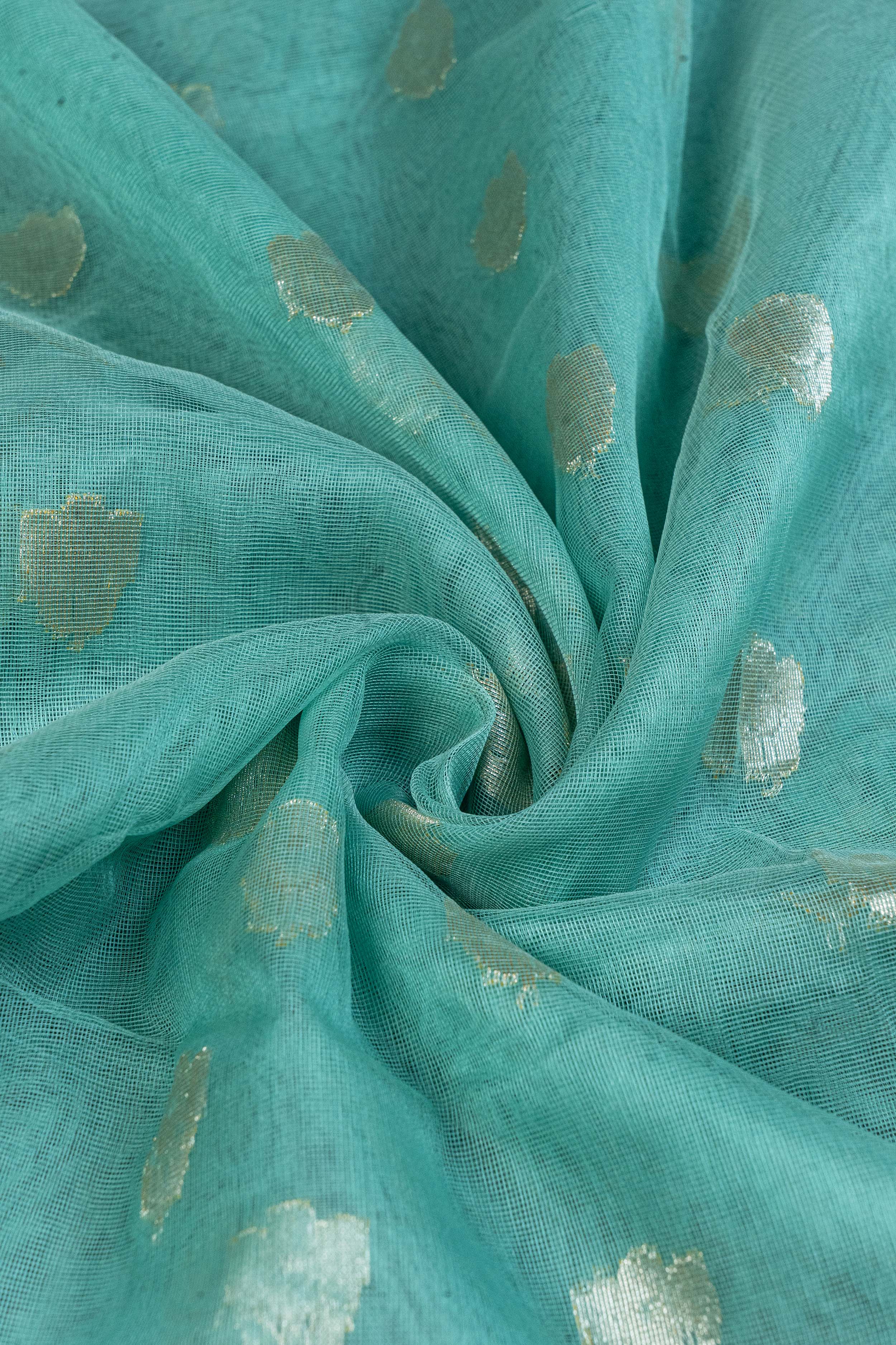 Banarasi Net Jamdani with Paithani border Saree - sea green