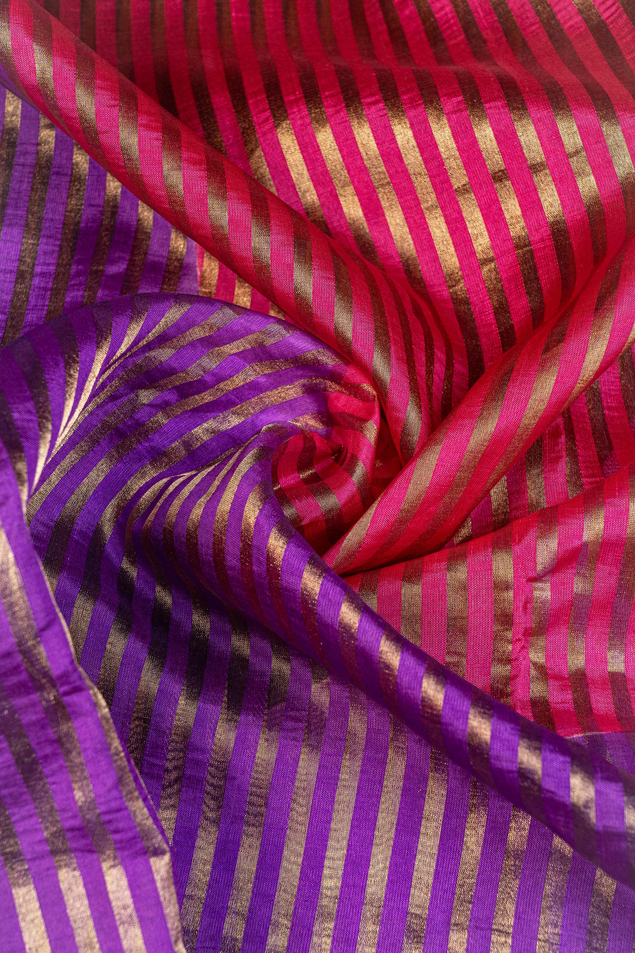 Banarasi Tissue Circle Dye Saree - multicolor