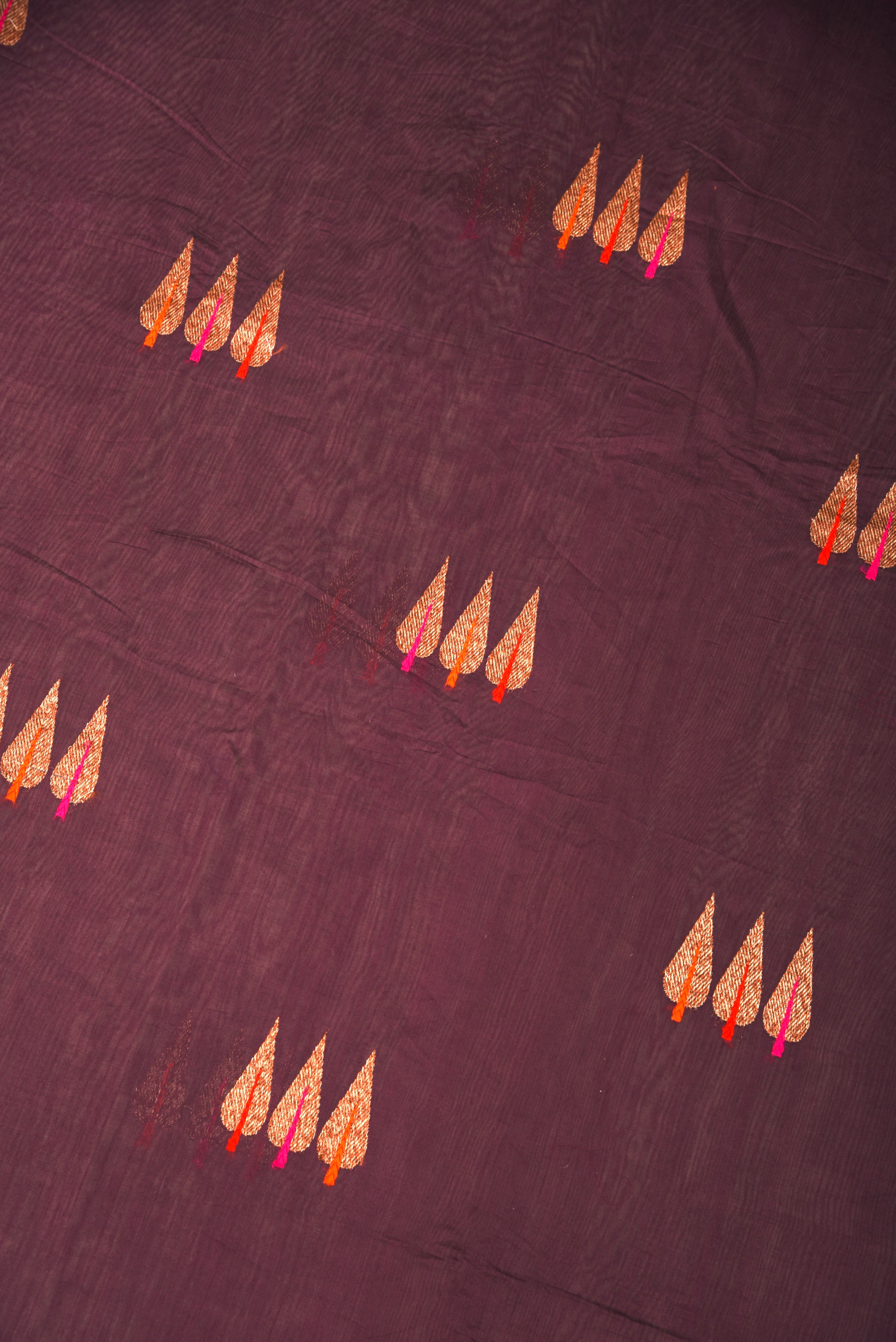 Chanderi Cotton Silk Saree with weaving
