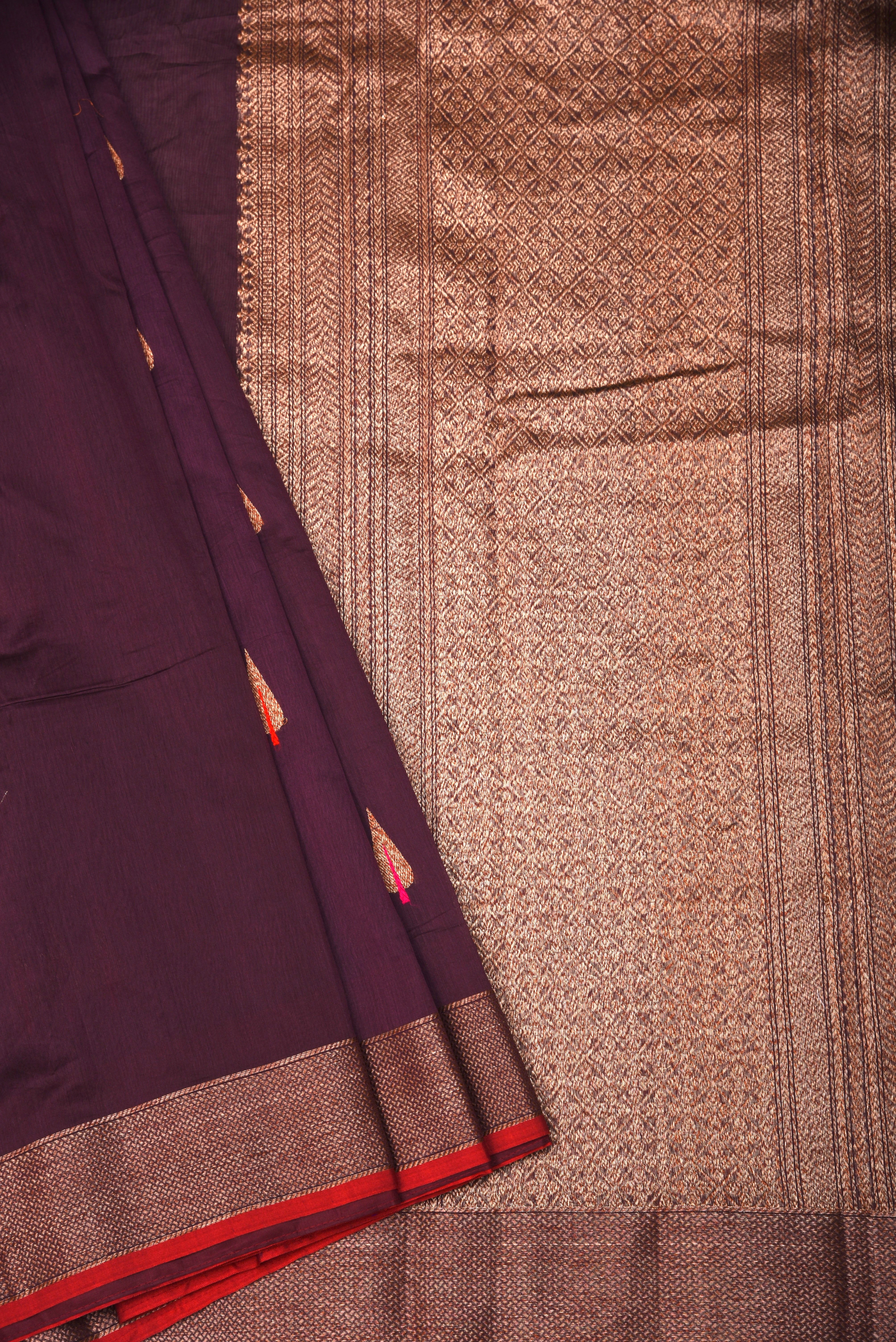 Chanderi Cotton Silk Saree with weaving