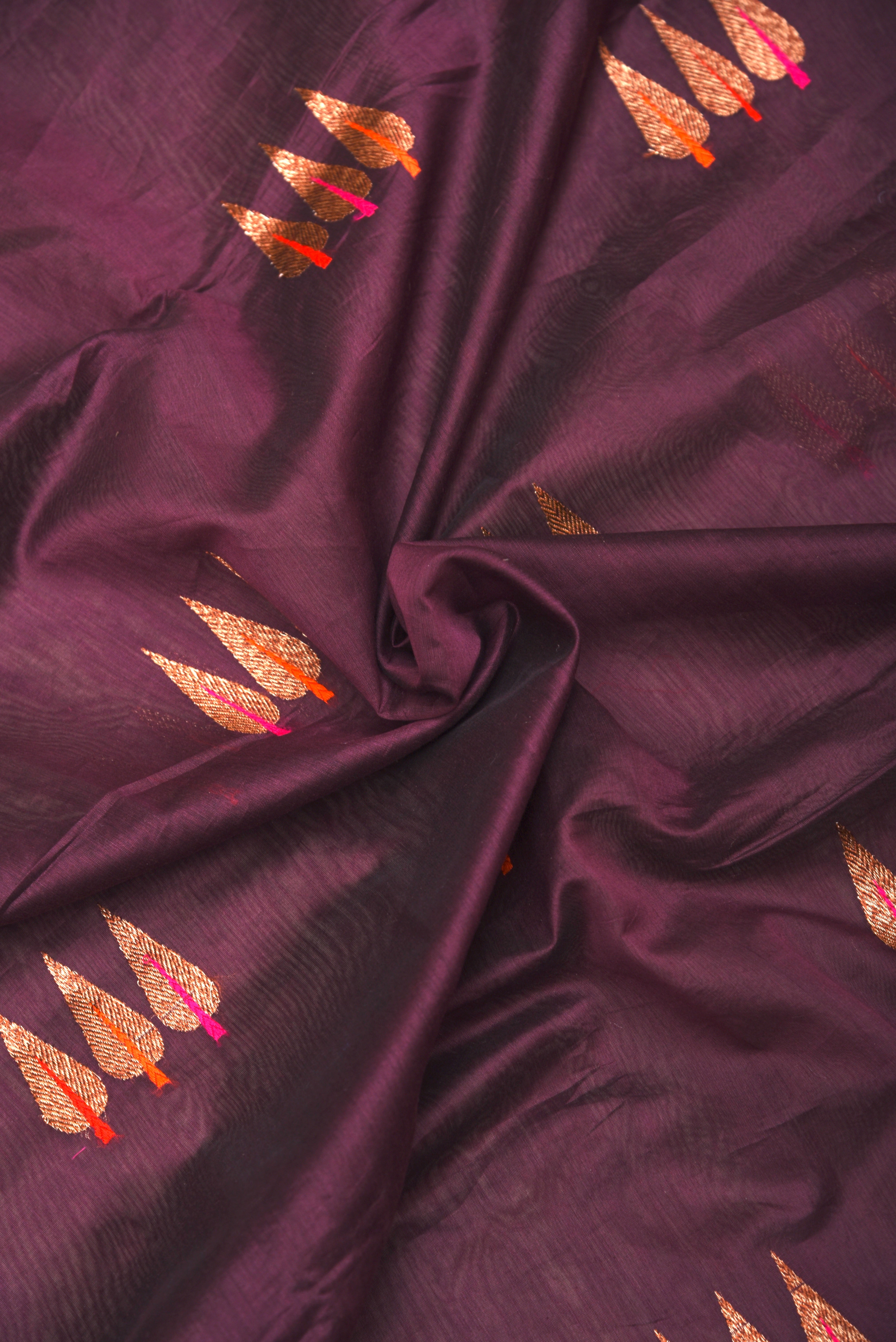 Chanderi Cotton Silk Saree with weaving