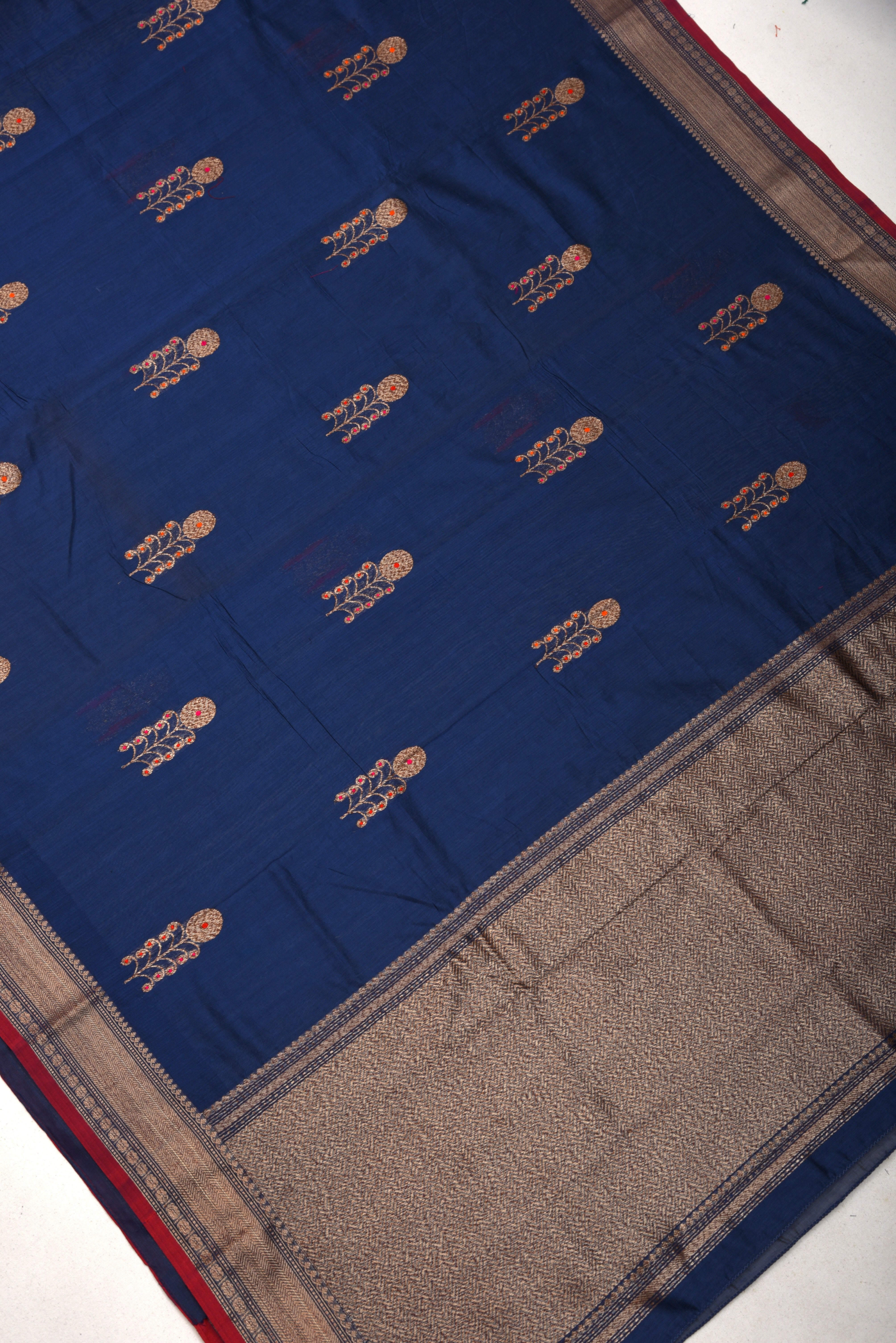 Chanderi Cotton Silk Saree with weaving