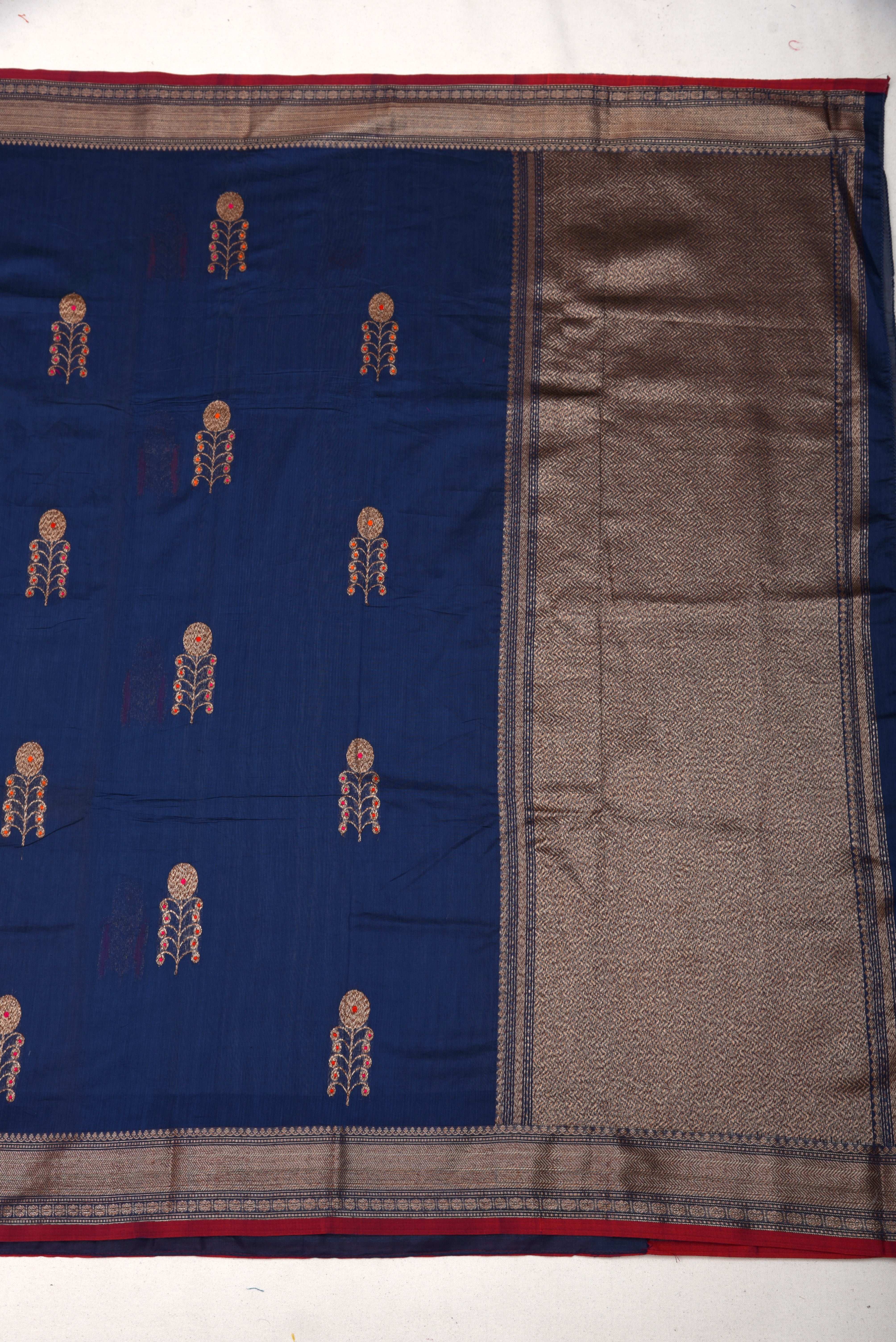 Chanderi Cotton Silk Saree with weaving