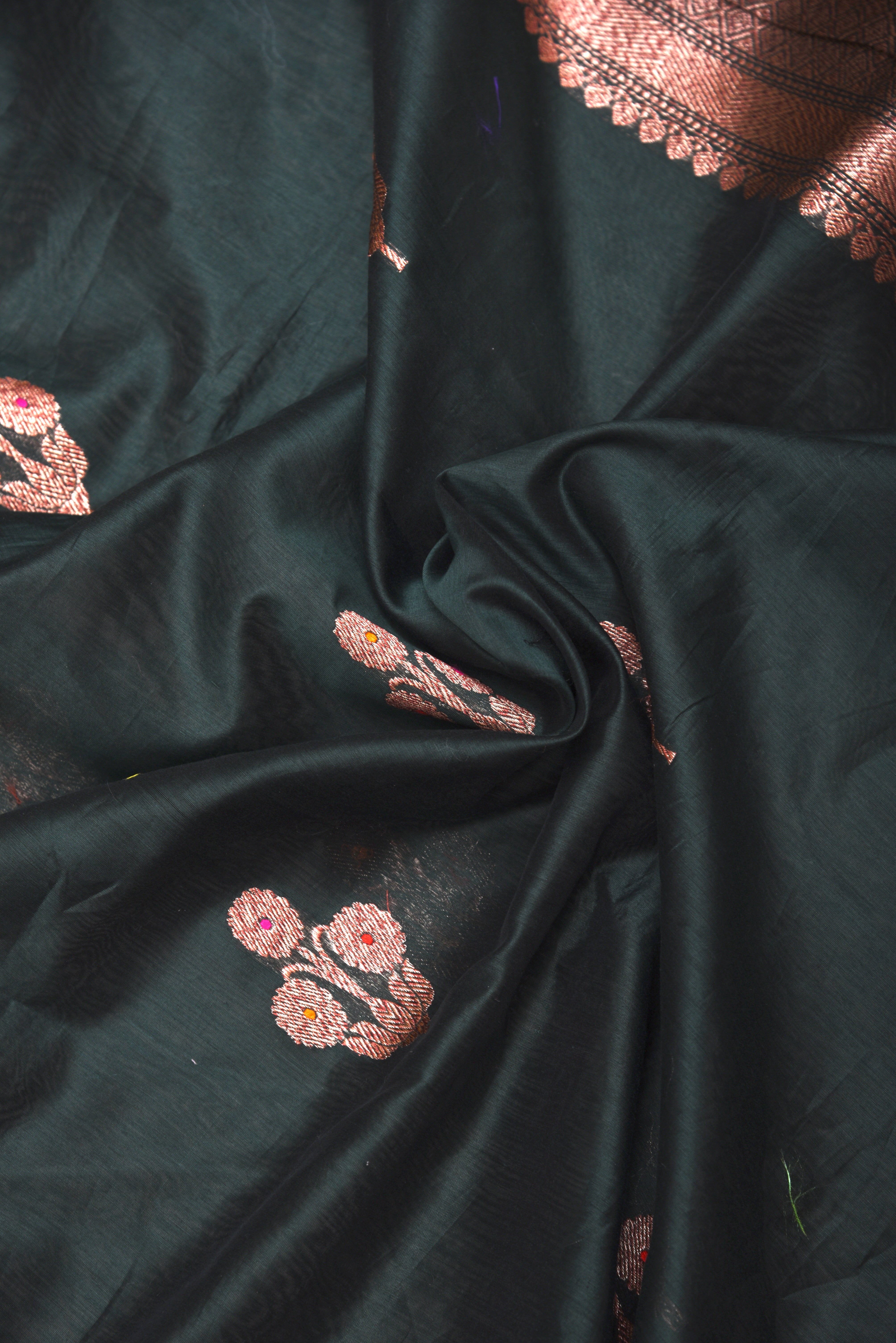 Chanderi Cotton Silk Saree with weaving