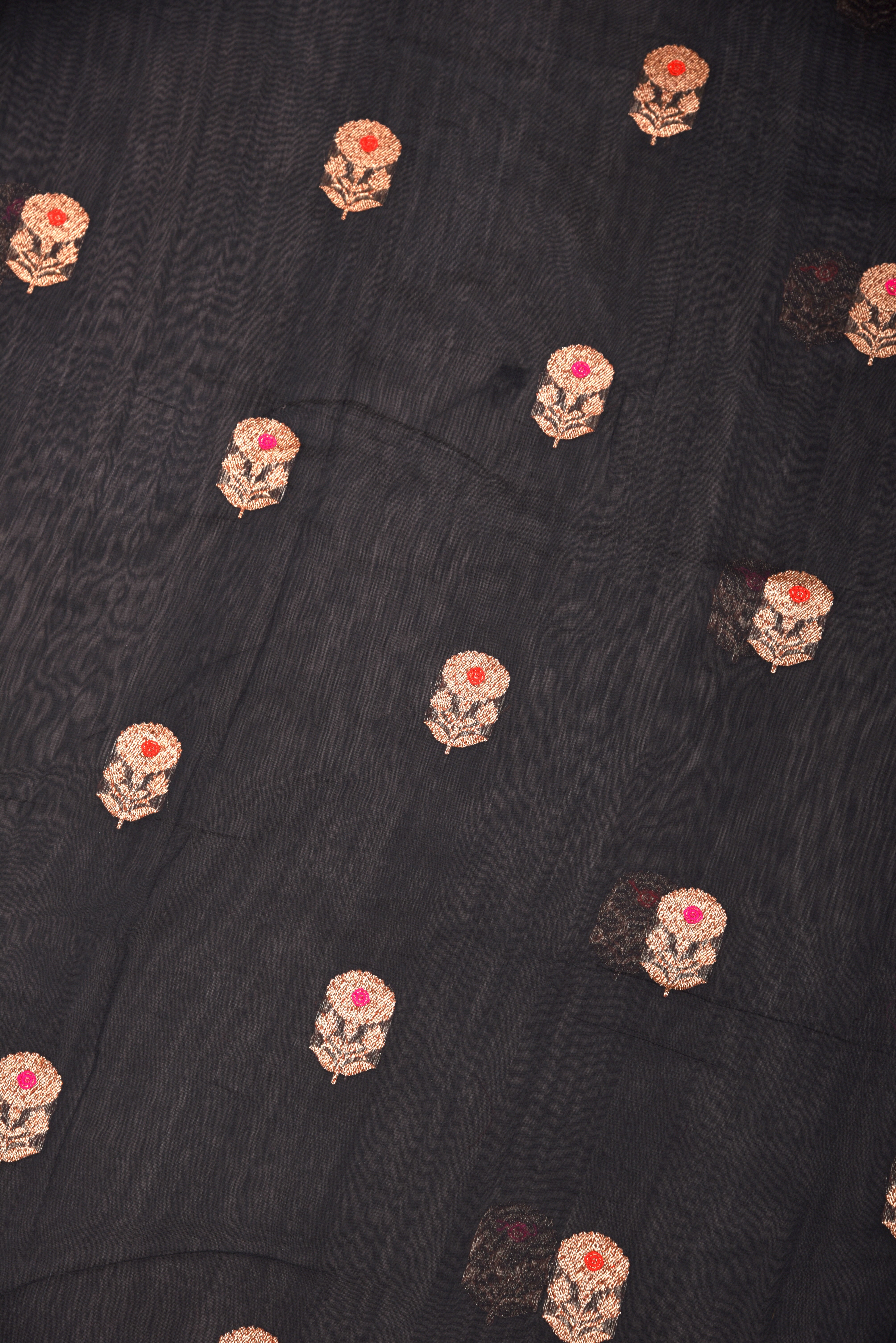 Chanderi Cotton Silk Saree with weaving