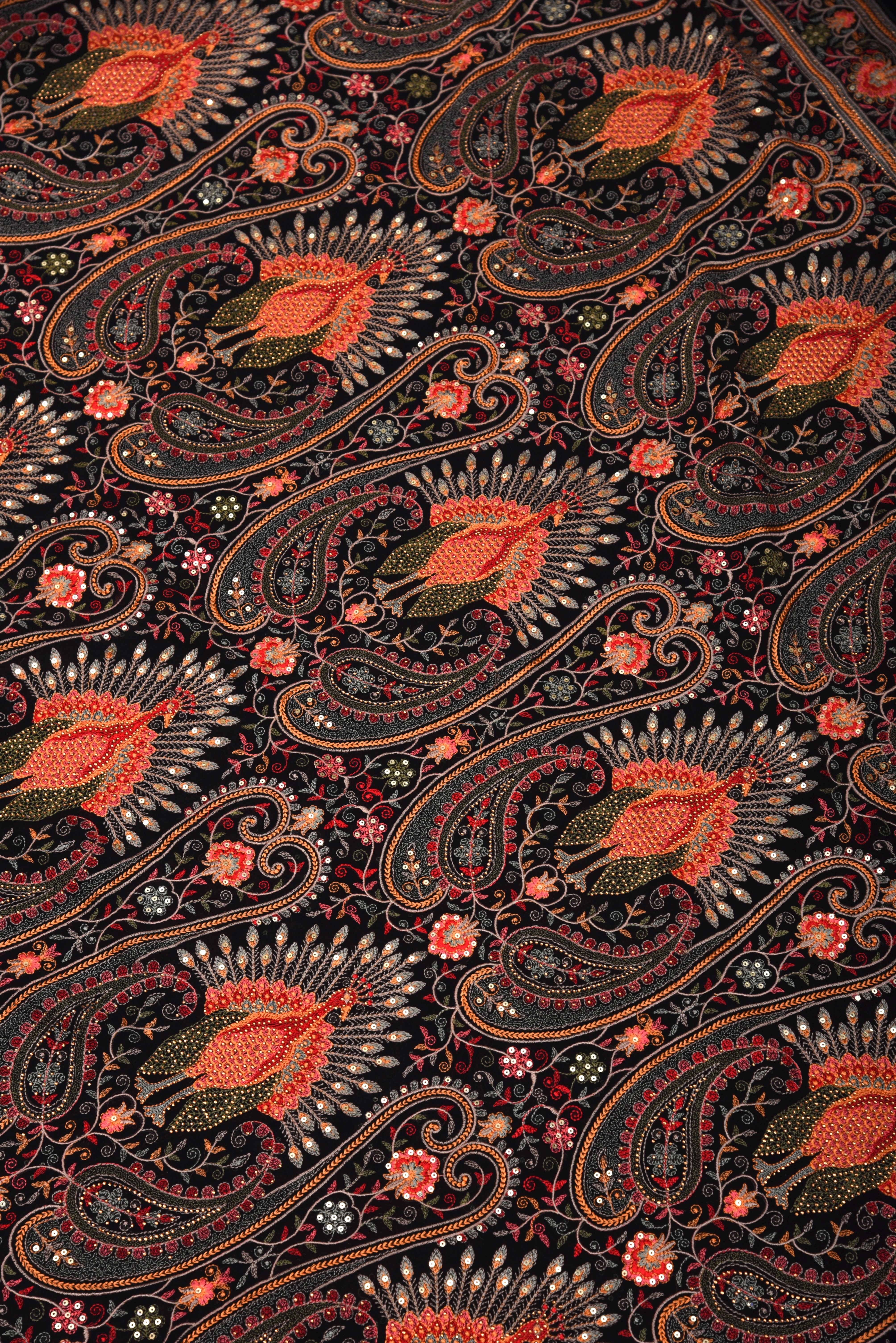 Kashmiri Inpired Georgette Embroidered Saree