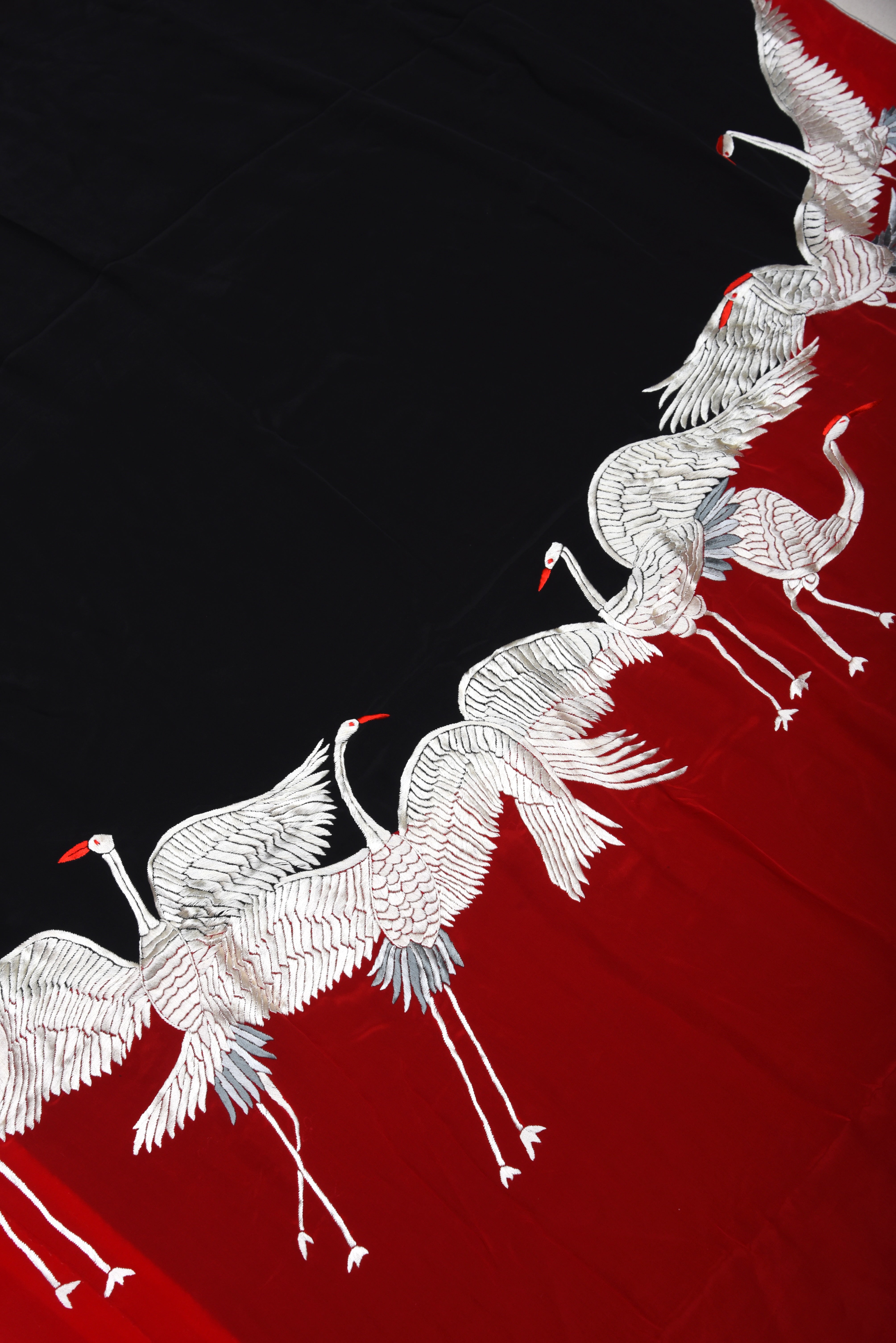 Parsi Gara hand embroidered crepe silk saree