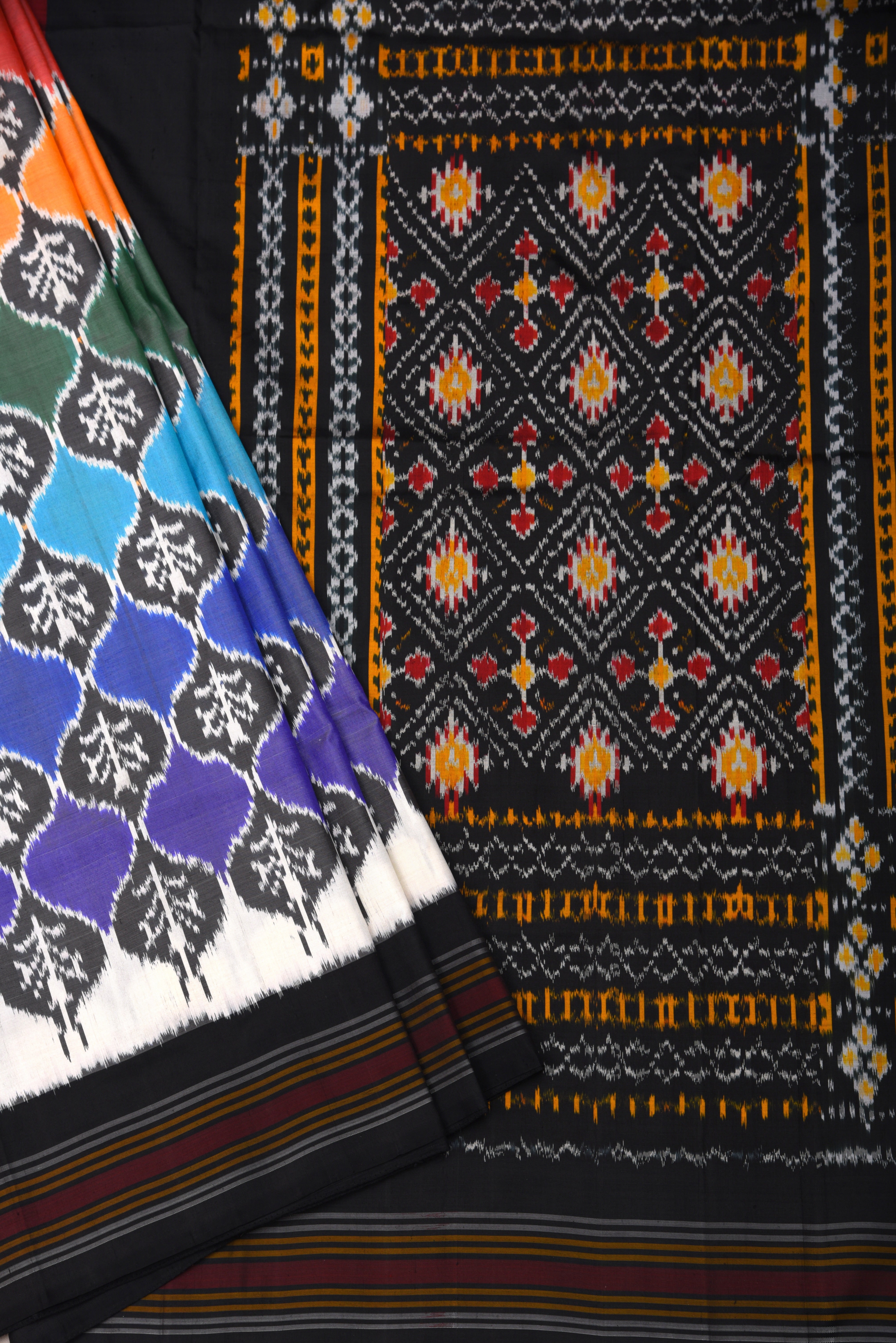 Pochumpalli Ikkat Pure Silk Handloom Saree