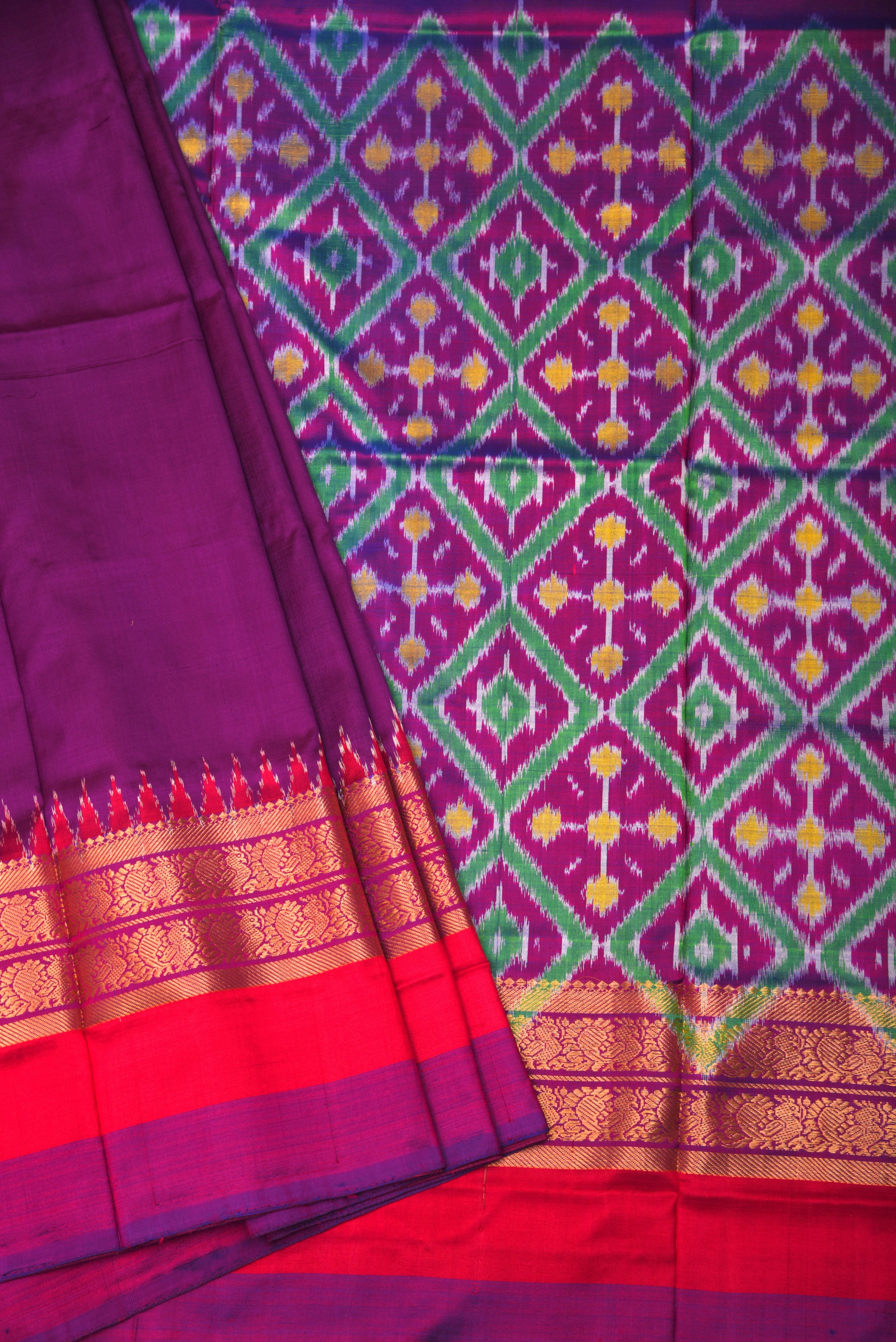 Pochumpalli Ikkat Pure Silk Handloom Saree