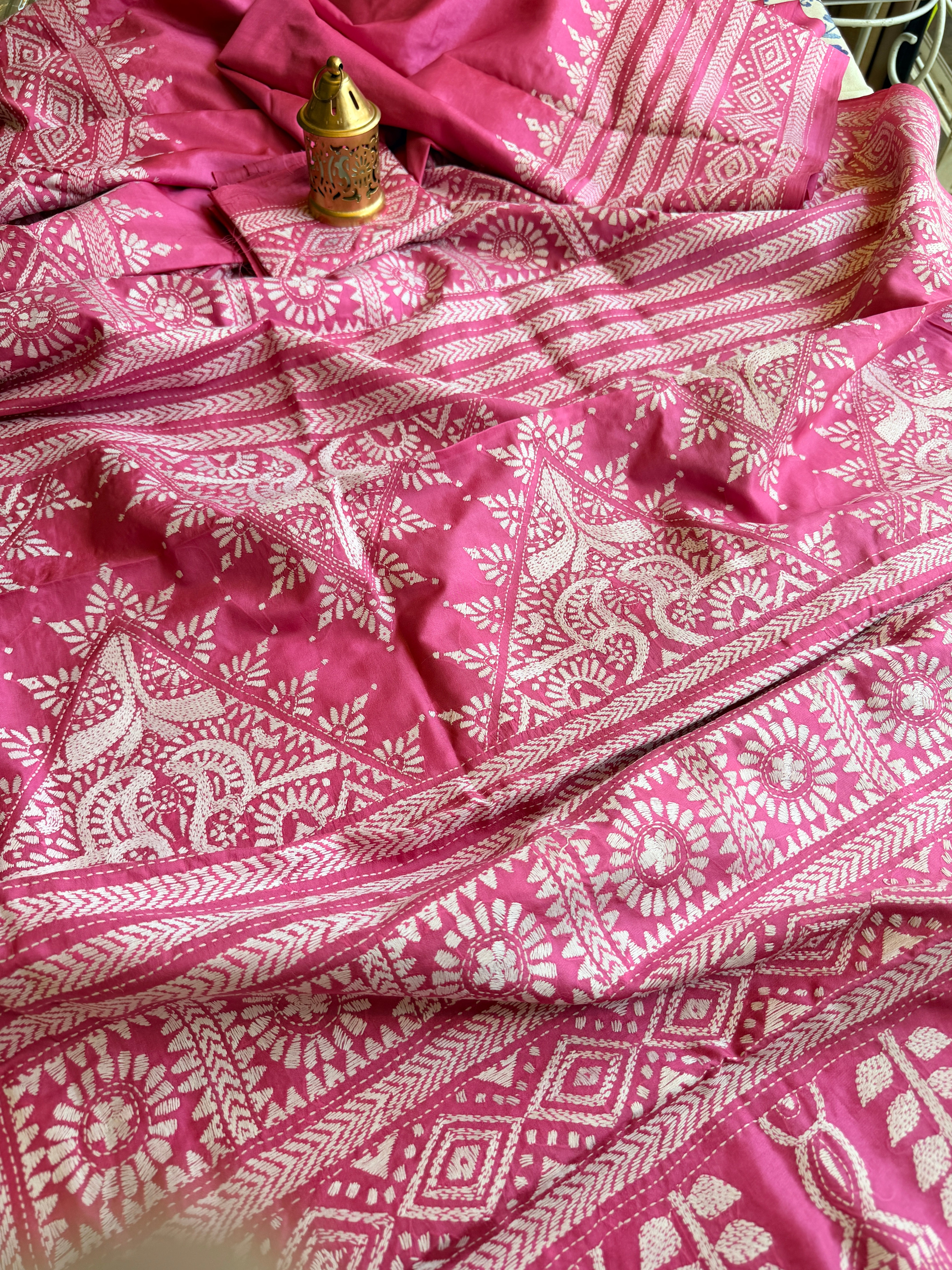Kantha Stitch Saree