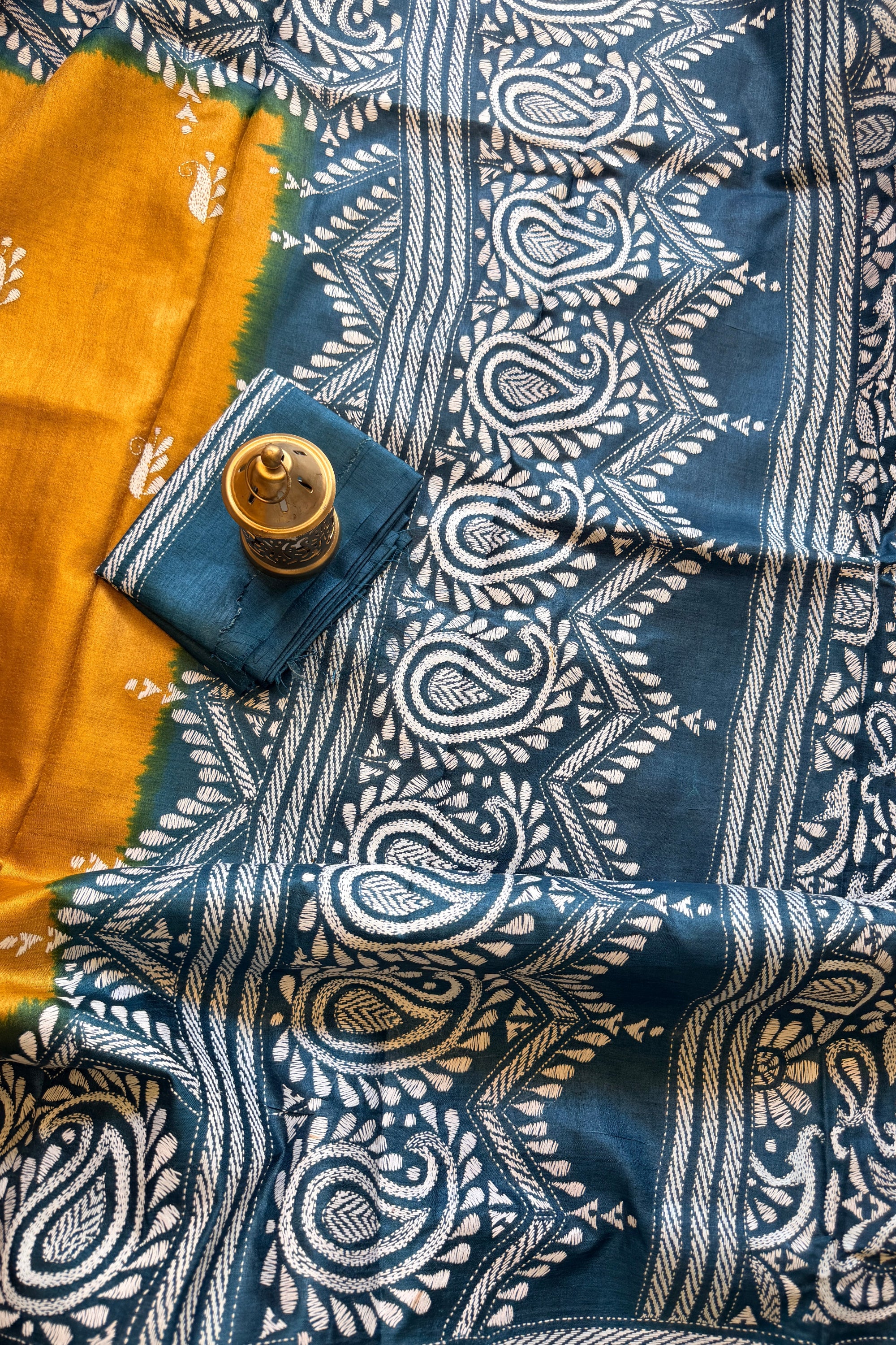 Kantha Stitch Saree