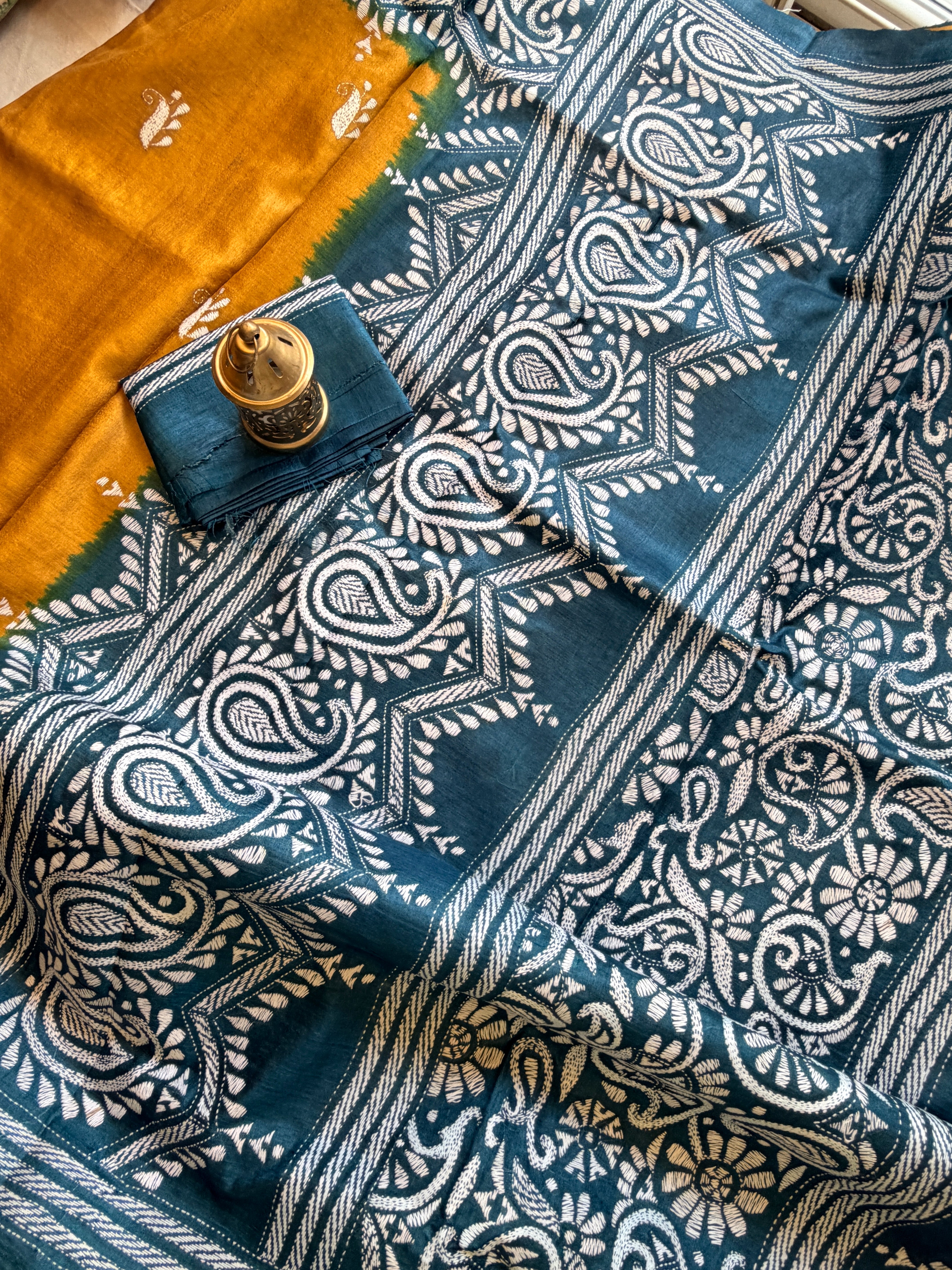 Kantha Stitch Saree