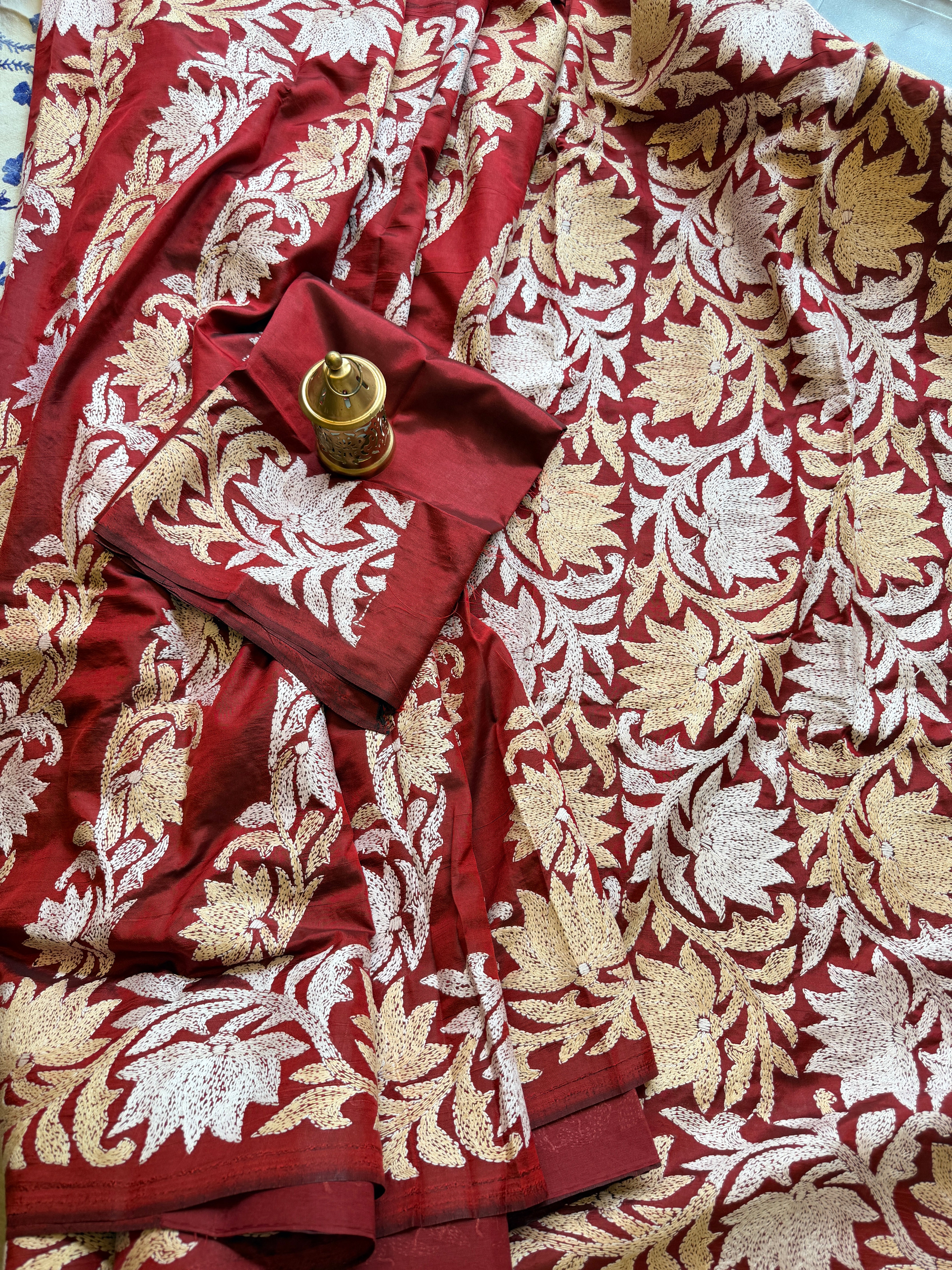 Kantha Stitch Saree