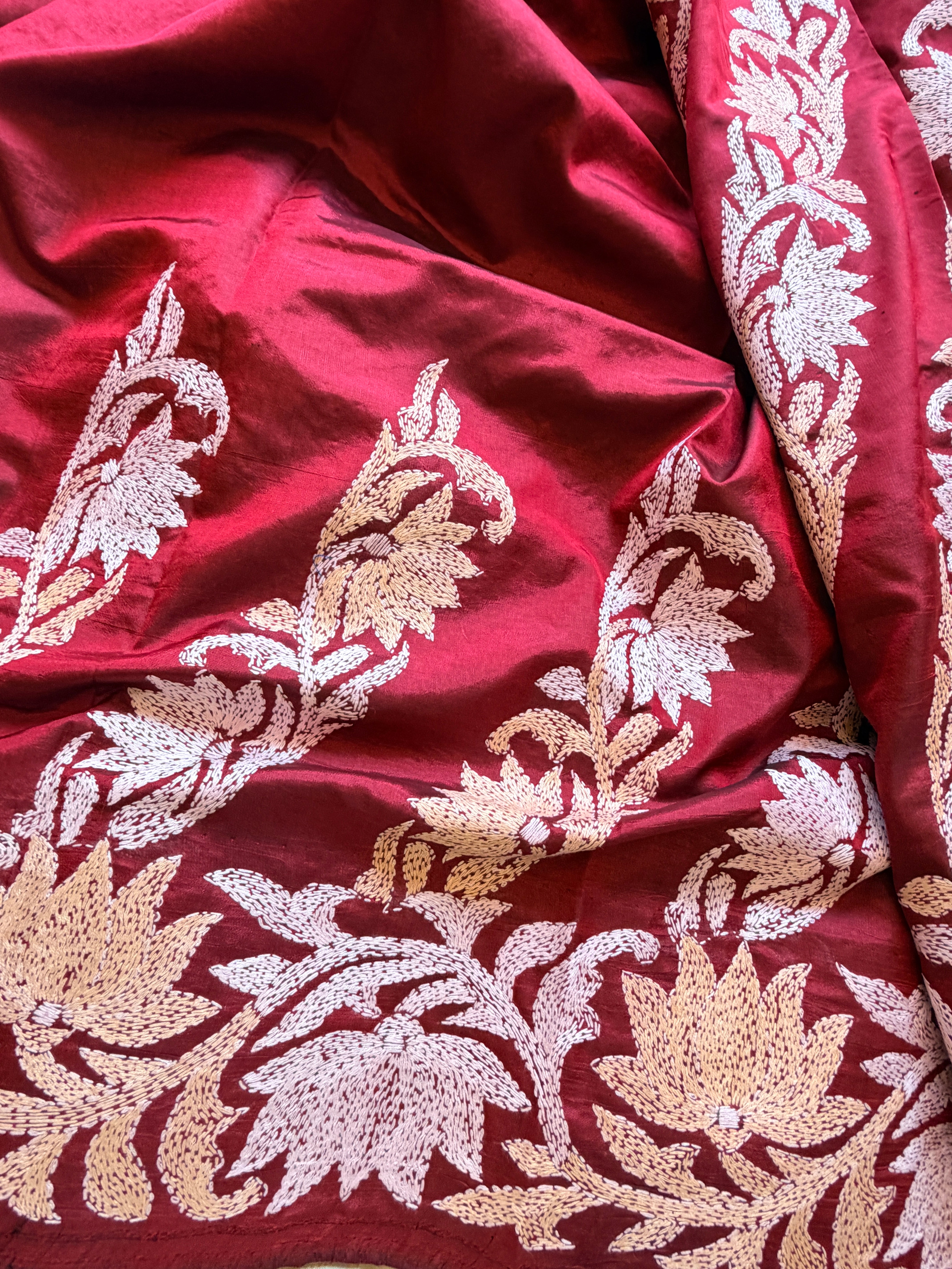 Kantha Stitch Saree