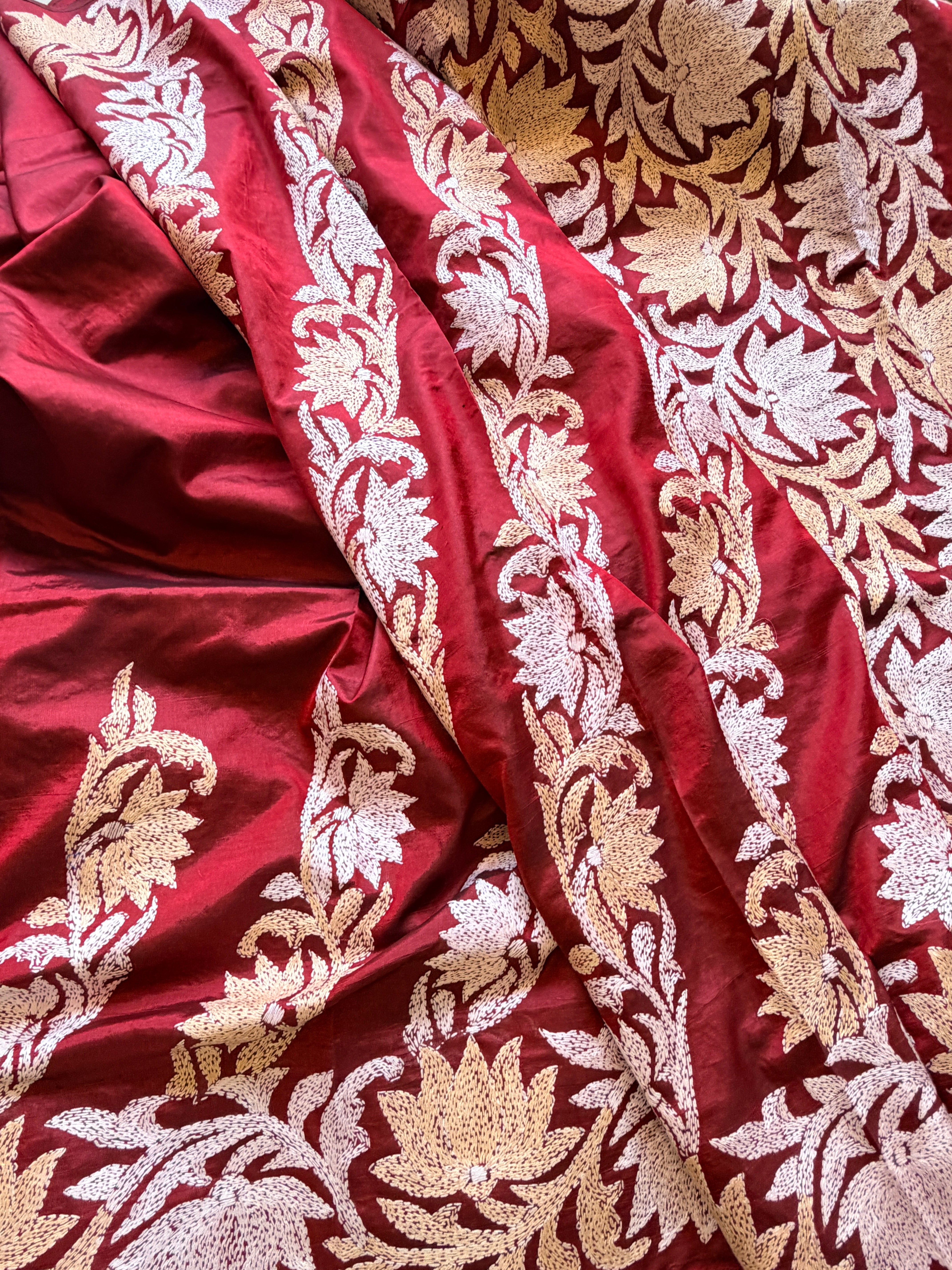 Kantha Stitch Saree