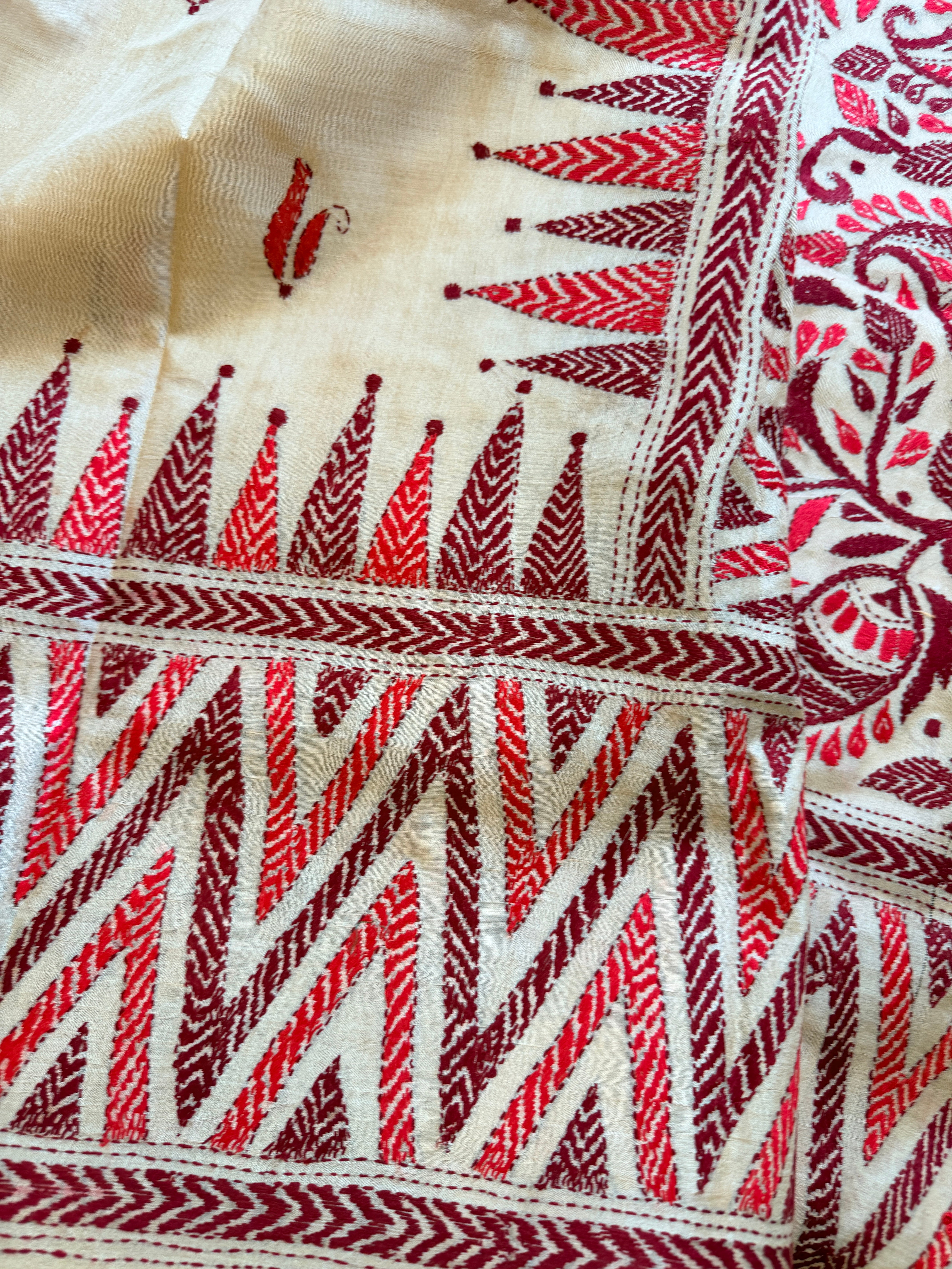 Kantha Stitch Saree