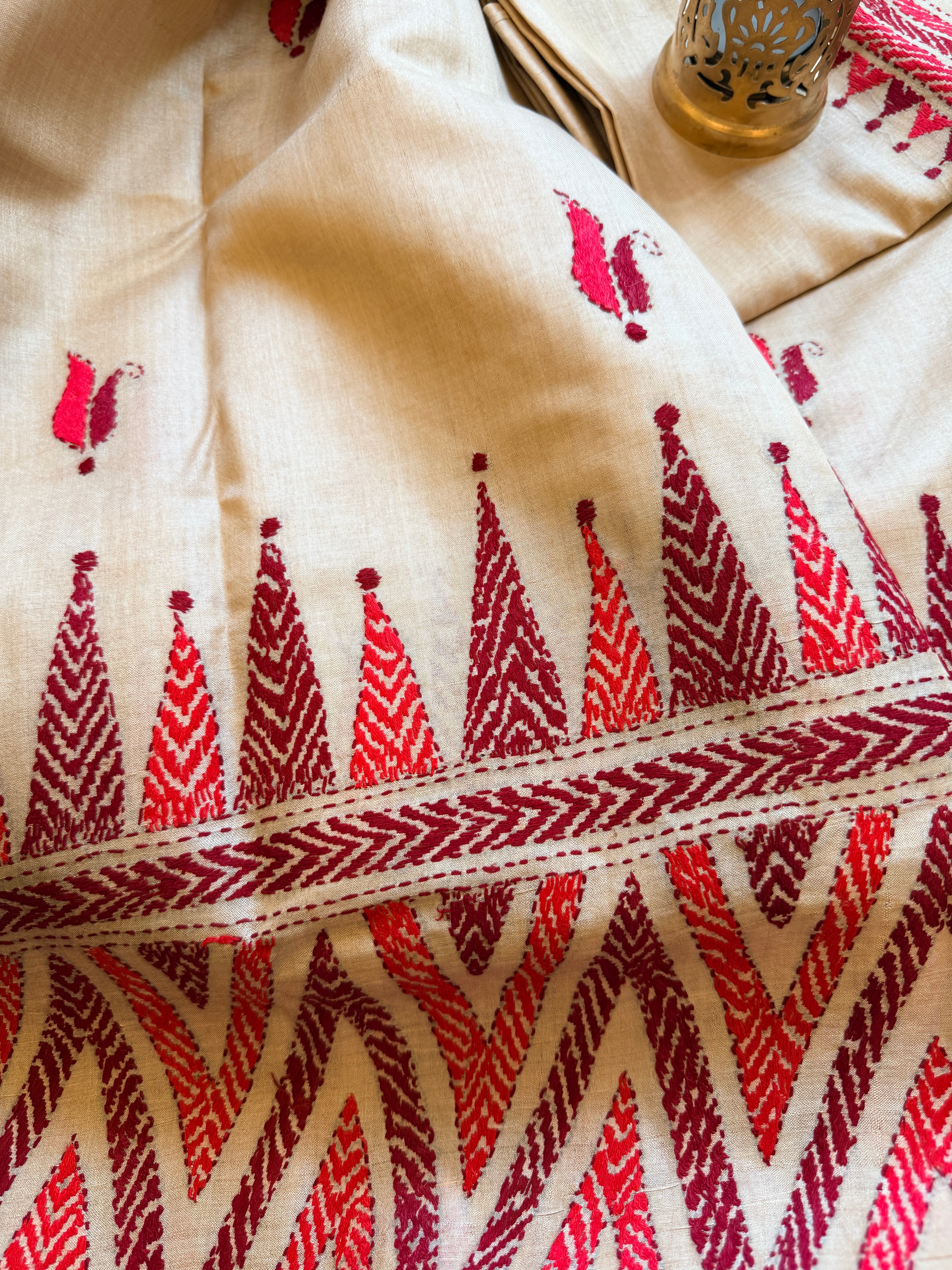 Kantha Stitch Saree