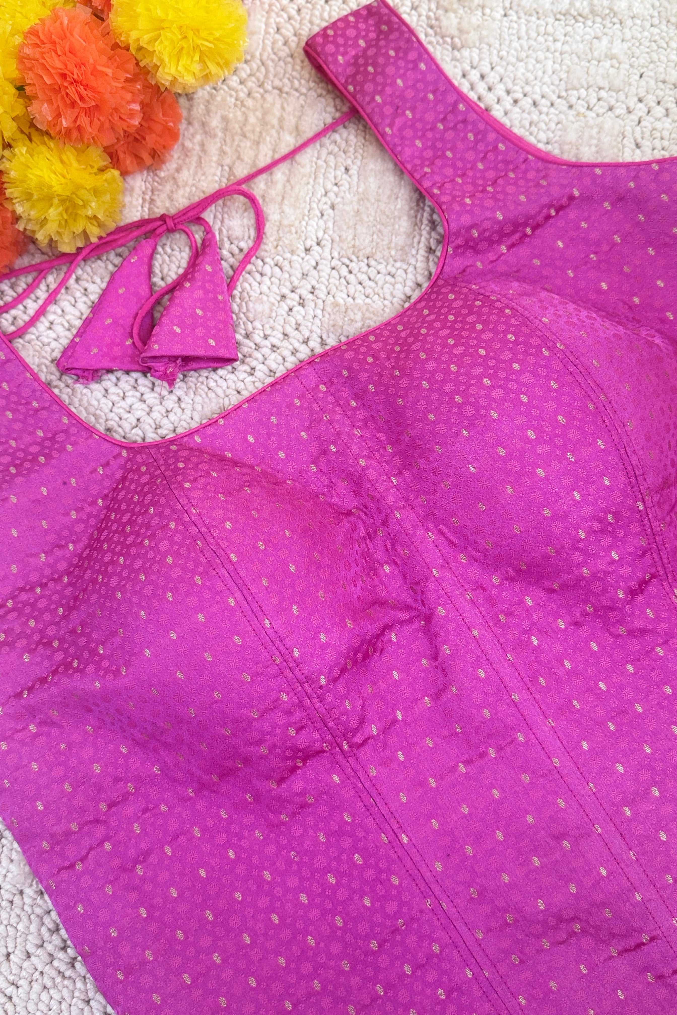 Corset Raw Silk Blouse