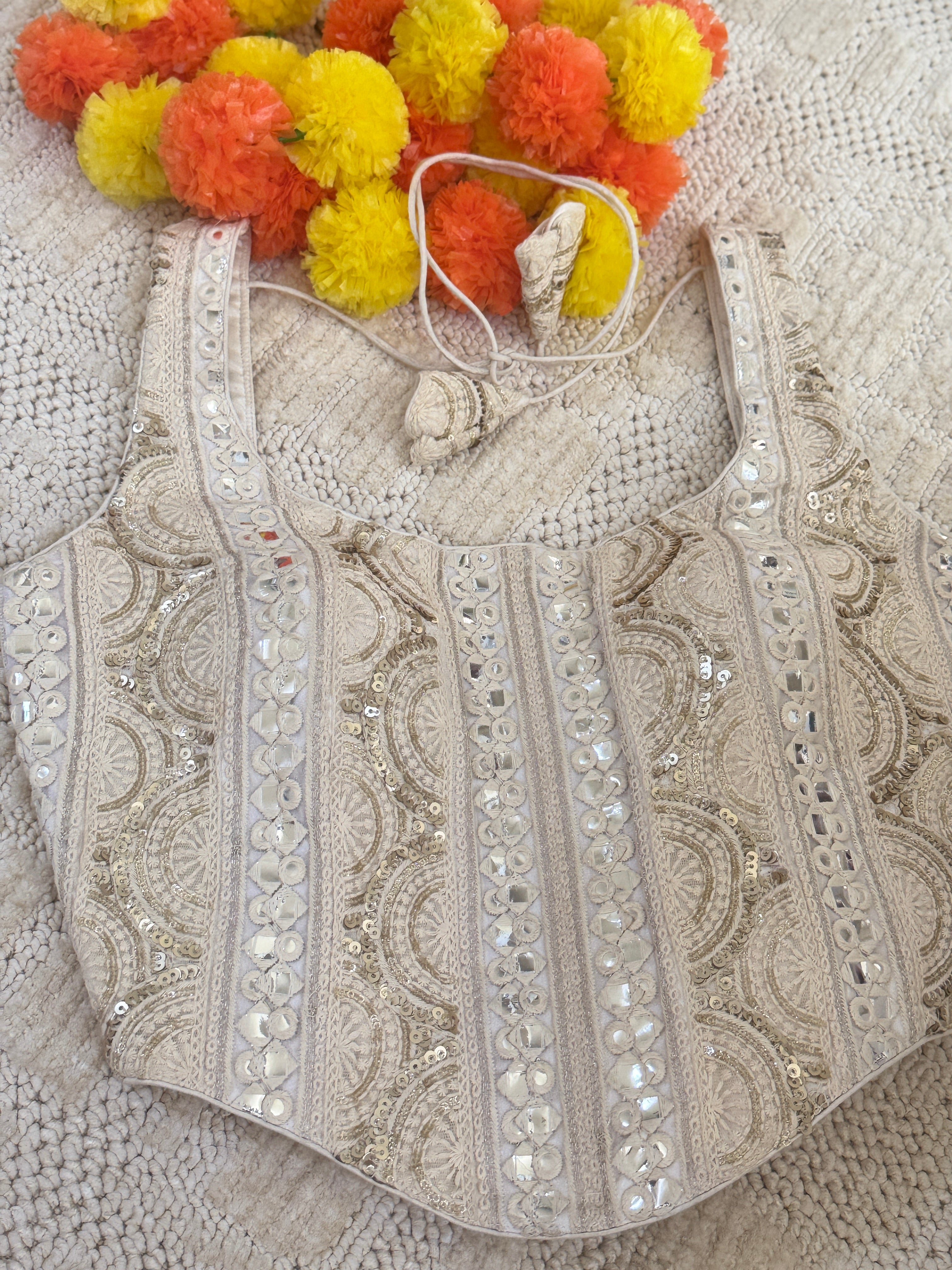 Corset Raw Silk Blouse