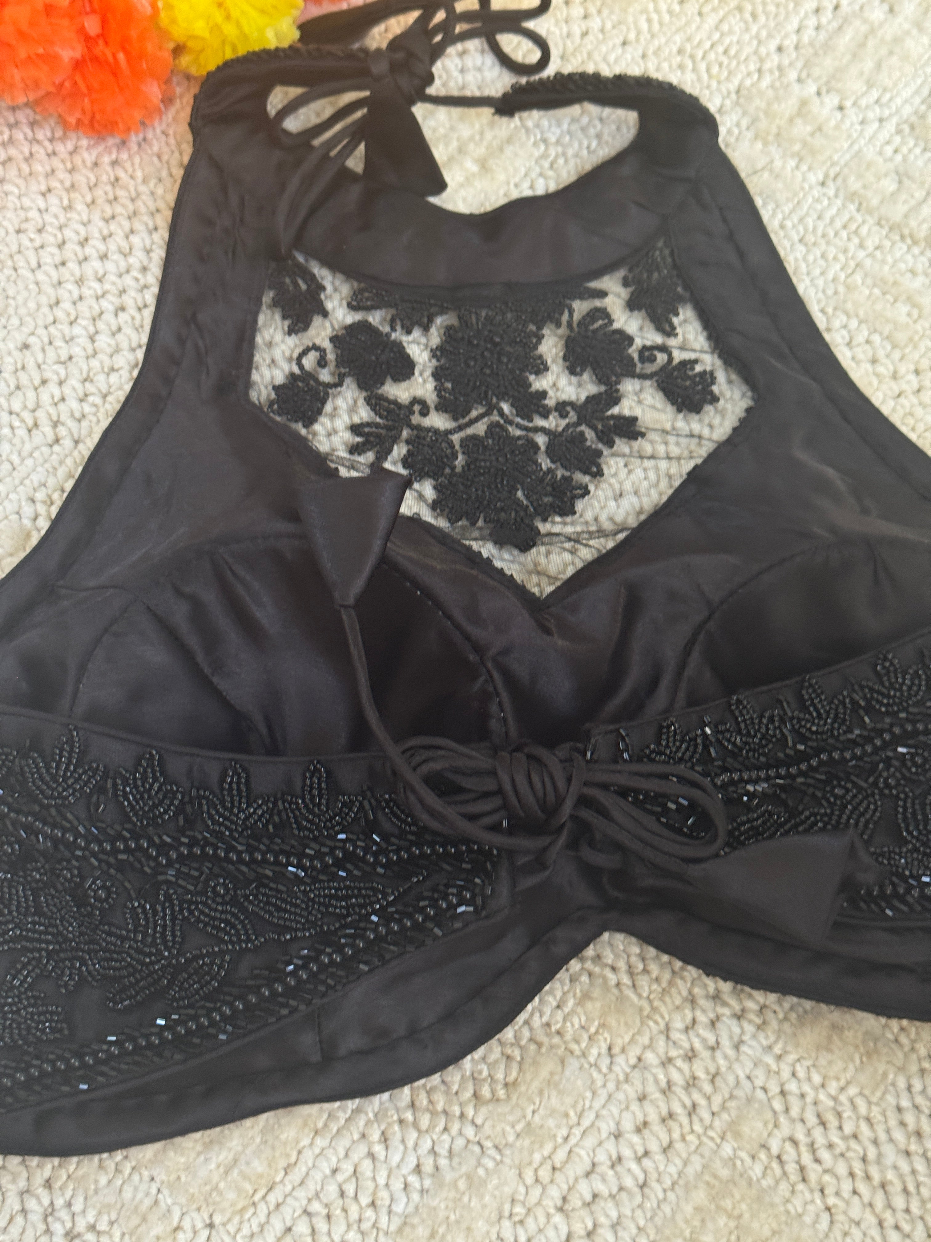 Halter Heavy Work Padded Blouse
