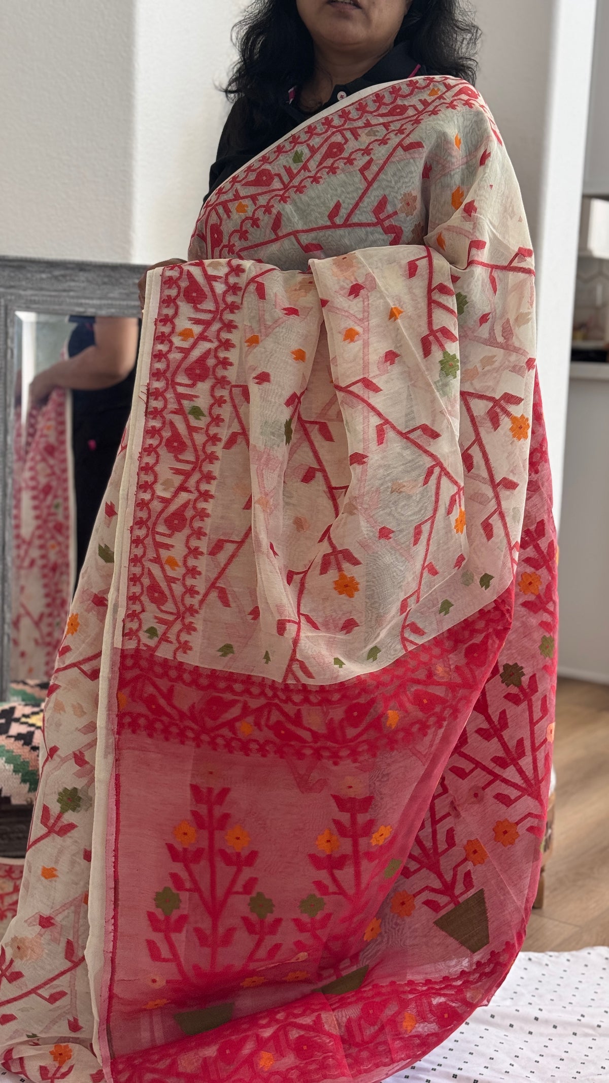 Jamdani Muslin Saree