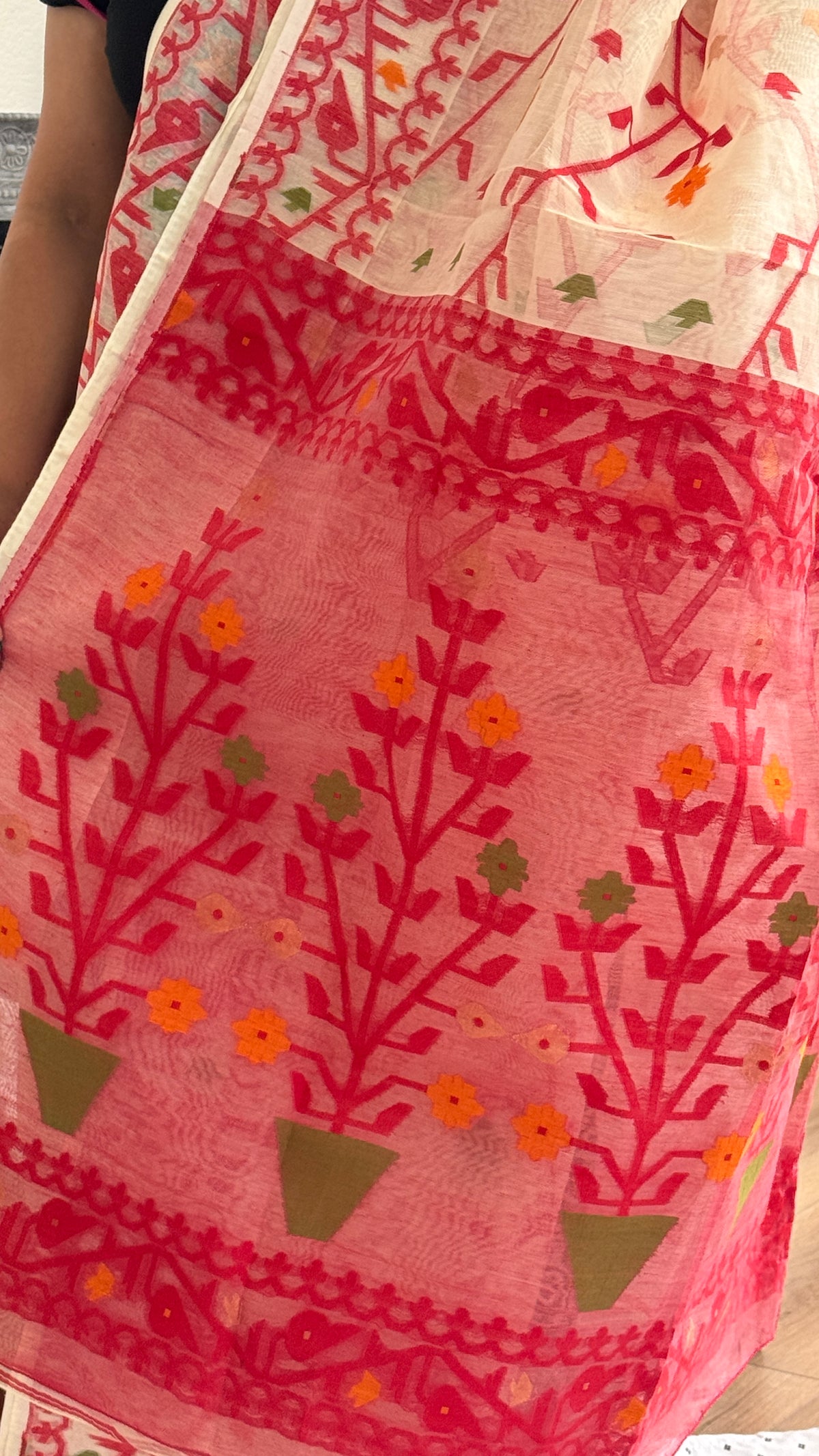 Jamdani Muslin Saree