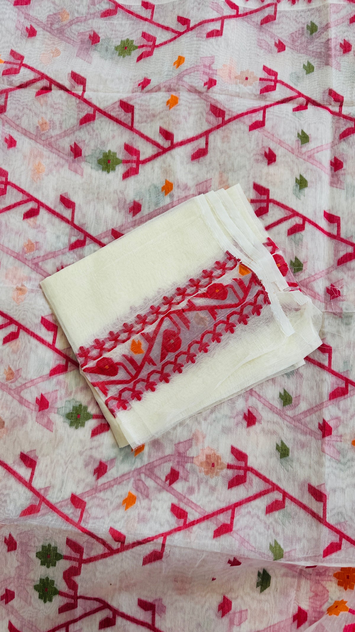 Jamdani Muslin Saree