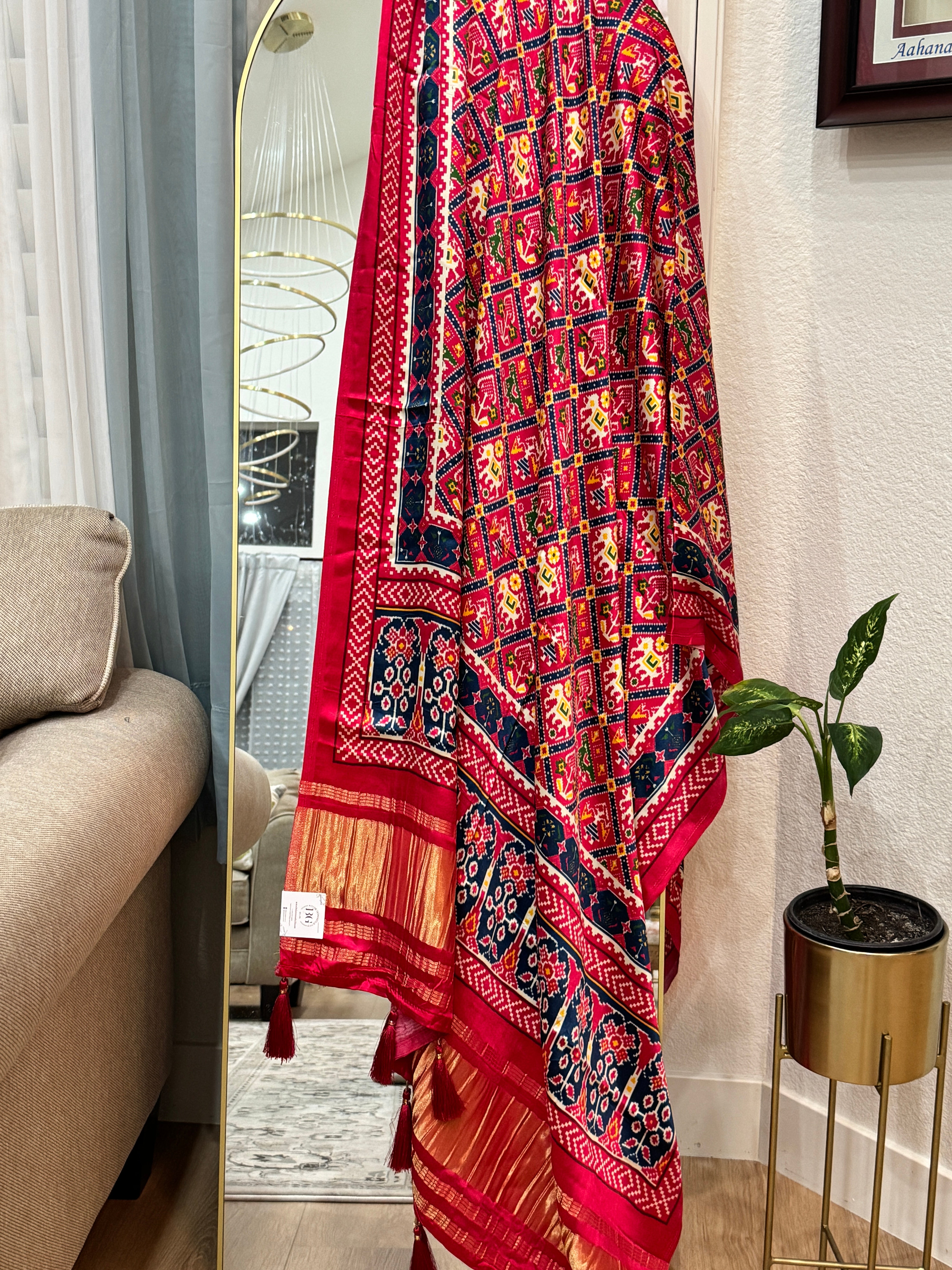 Gajji Silk dupatta - blue