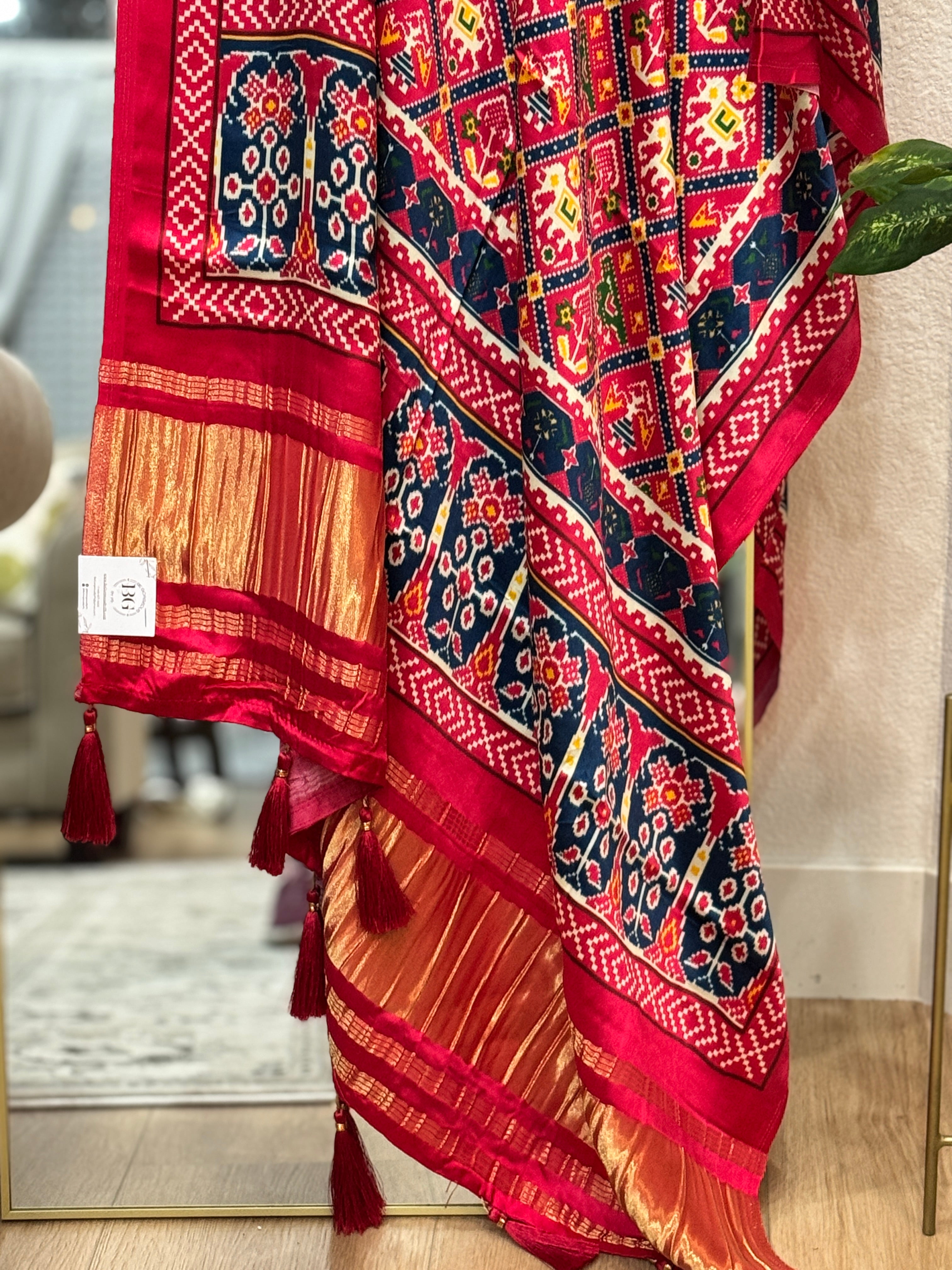 Gajji Silk dupatta - blue