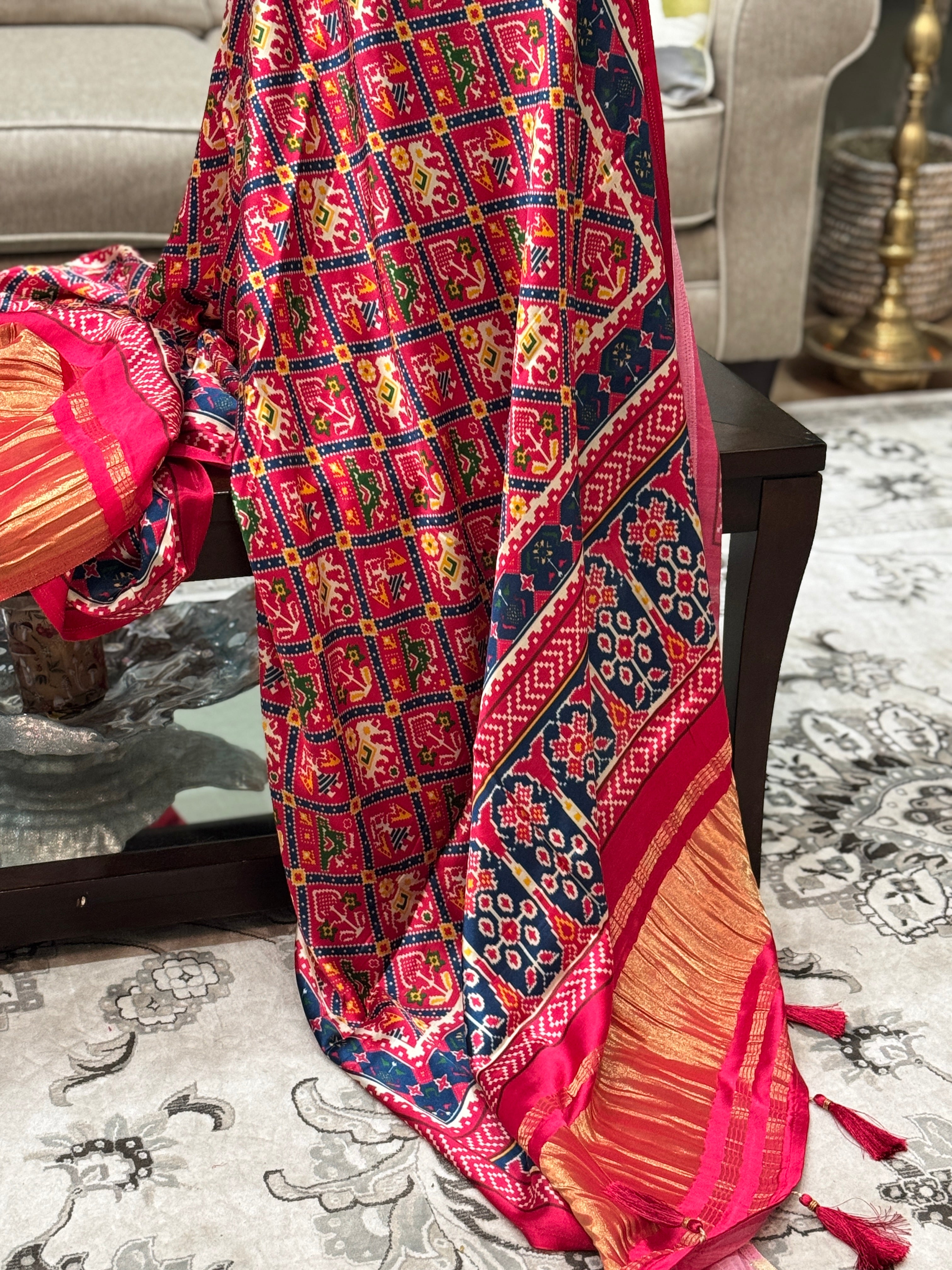 Gajji Silk dupatta - blue