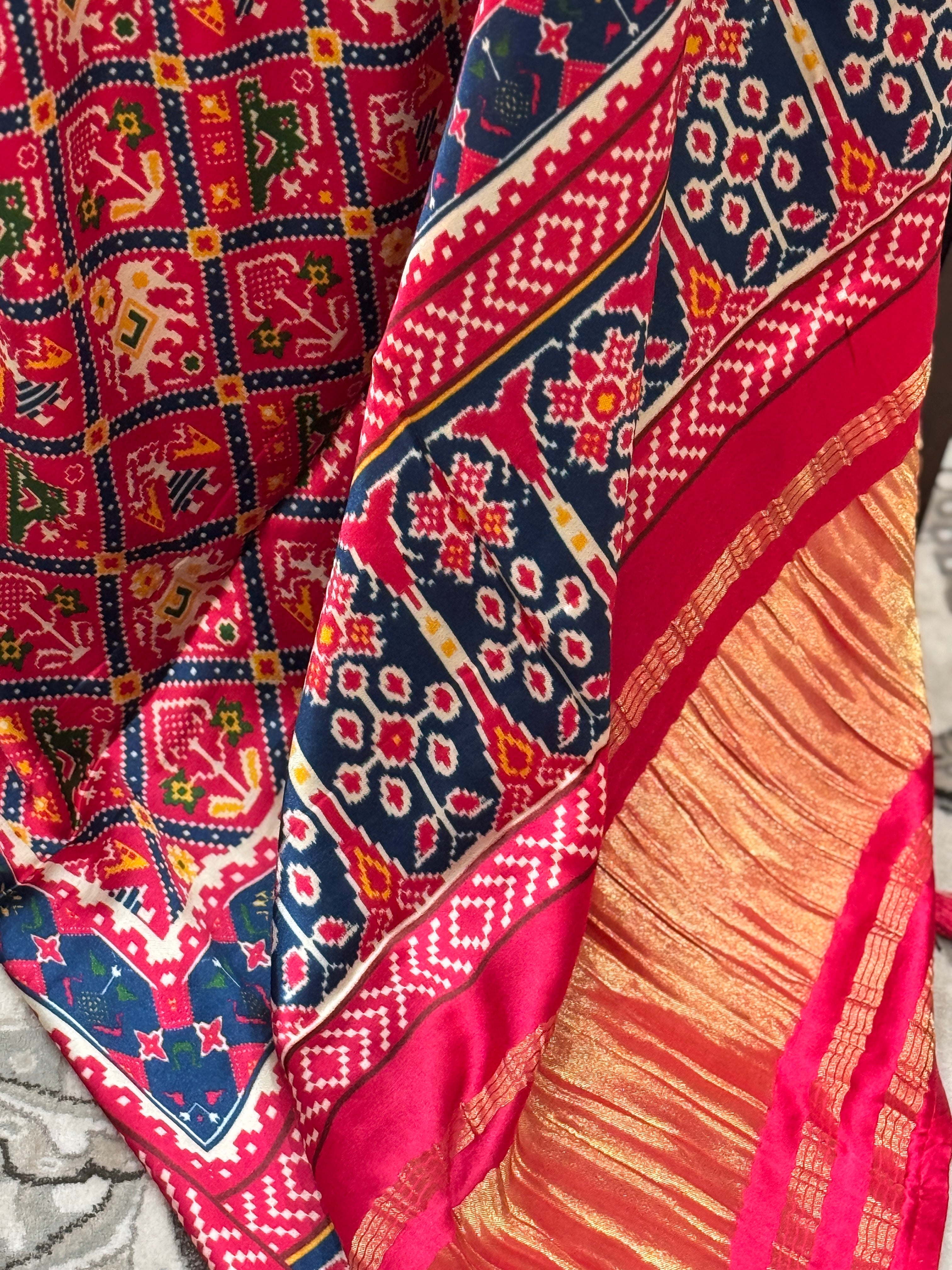 Gajji Silk dupatta - blue