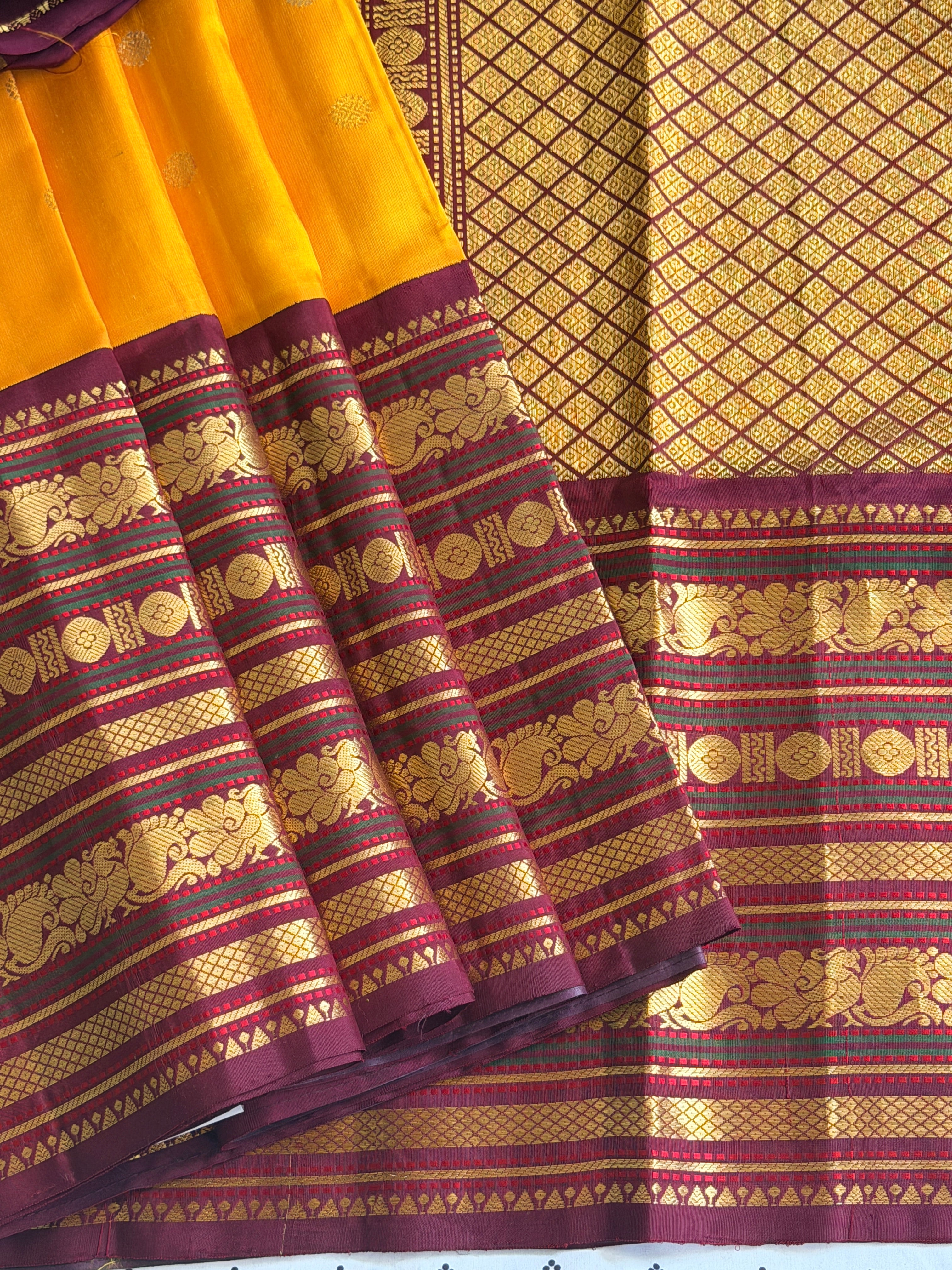 Kuttu Gadwal Pure Silk Handloom Saree