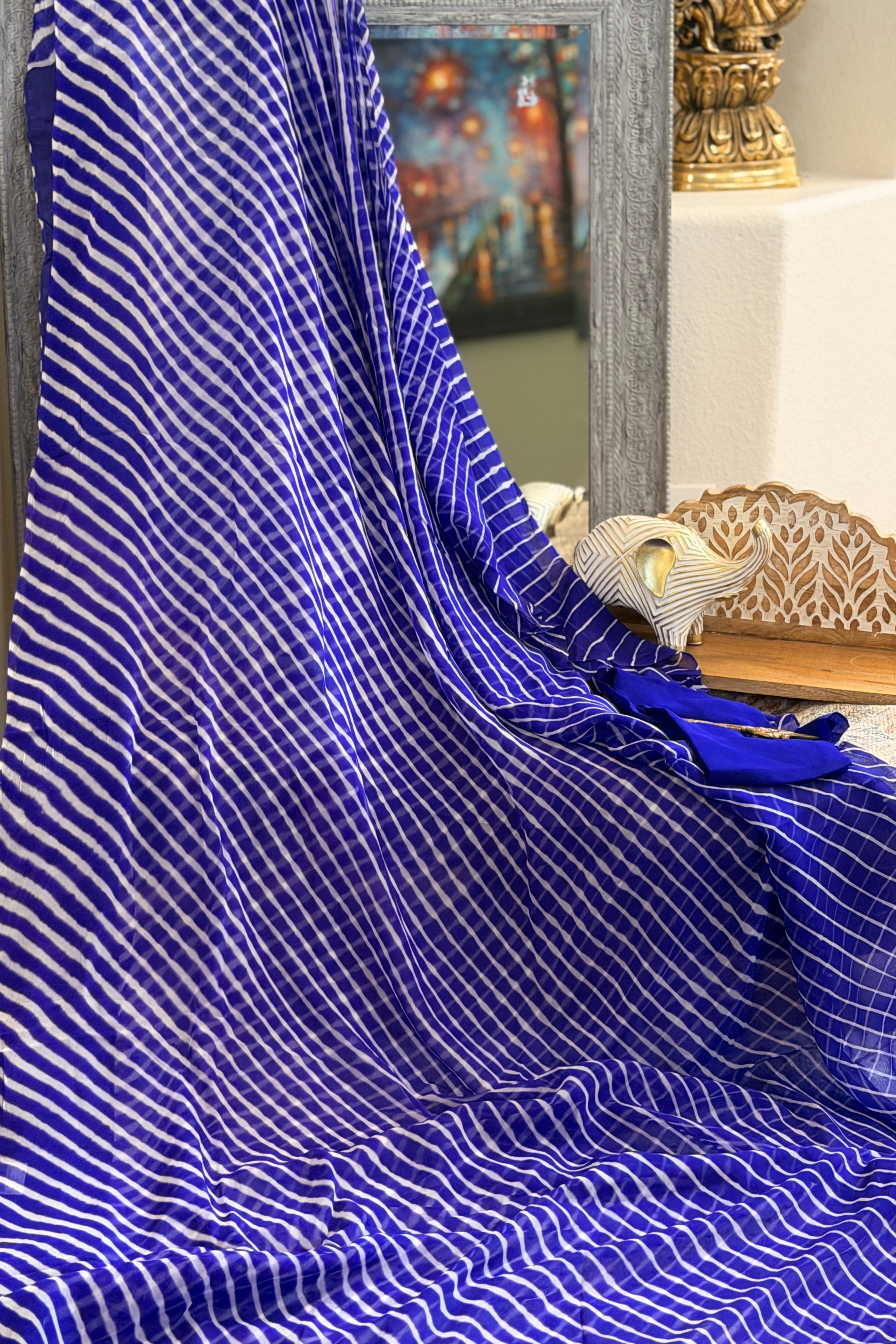 Chiffon Leheriya Saree