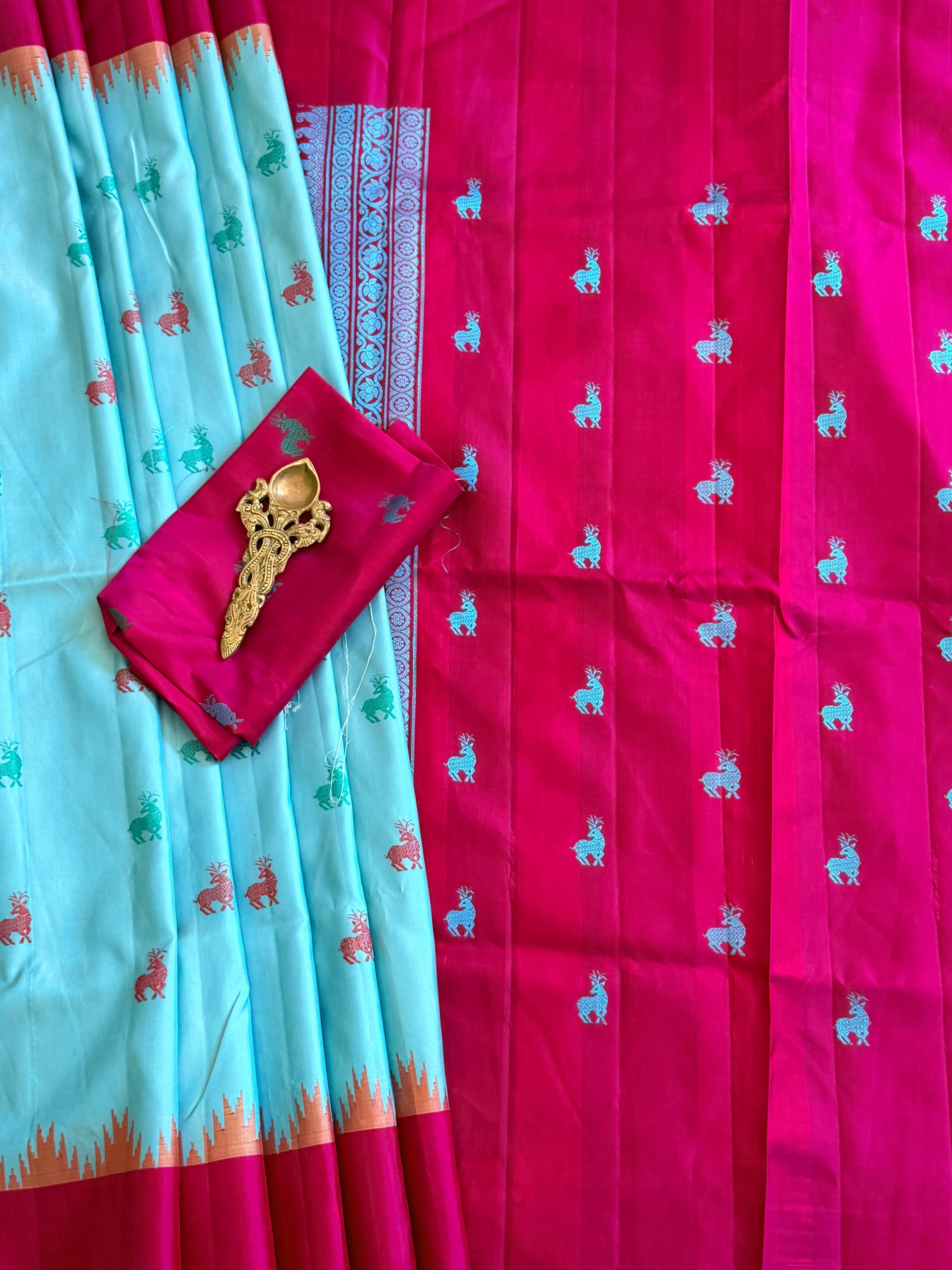 Kuttu Gadwal Pure Silk Handloom Saree