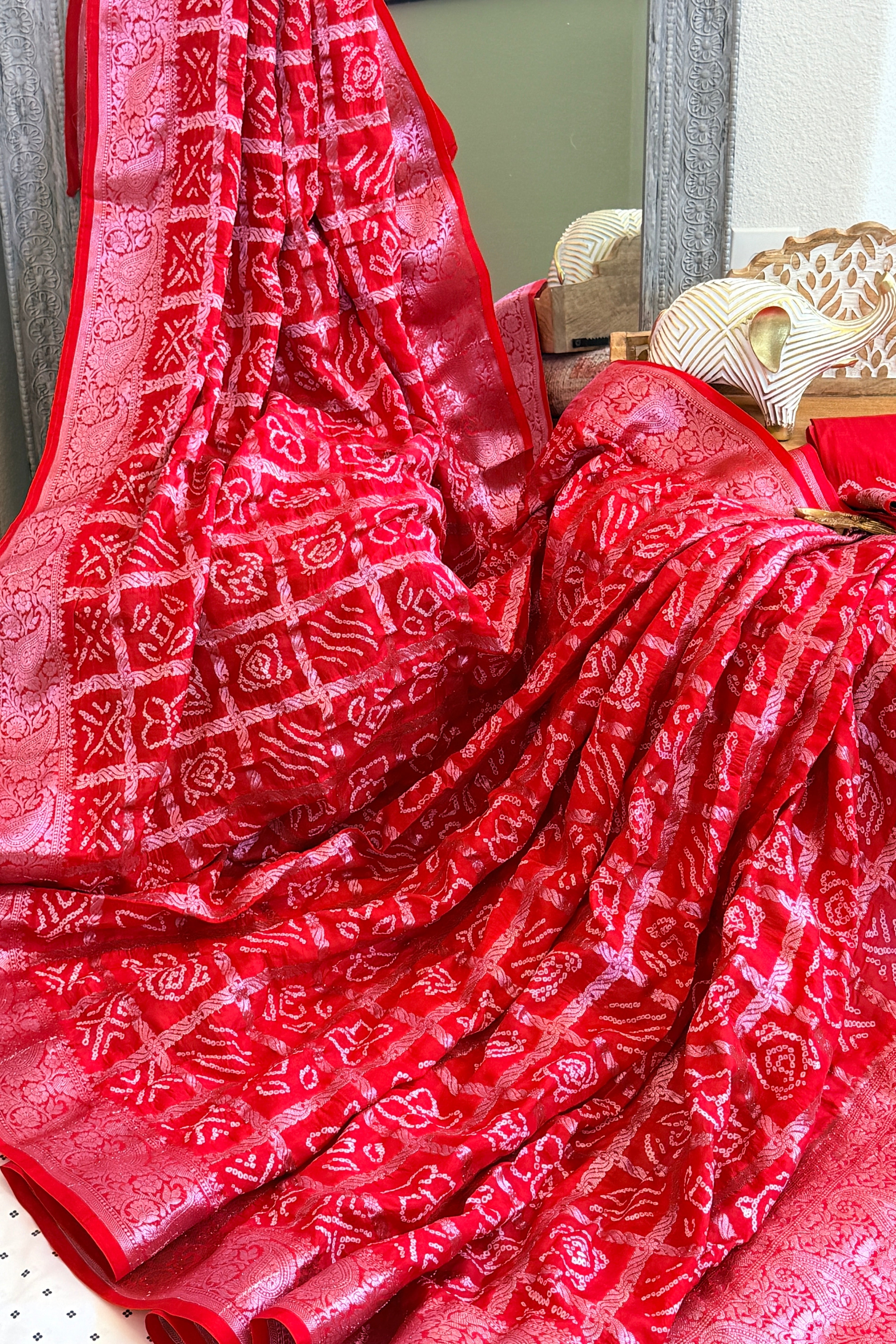 Bandhani Nakshi Gharchola Saree