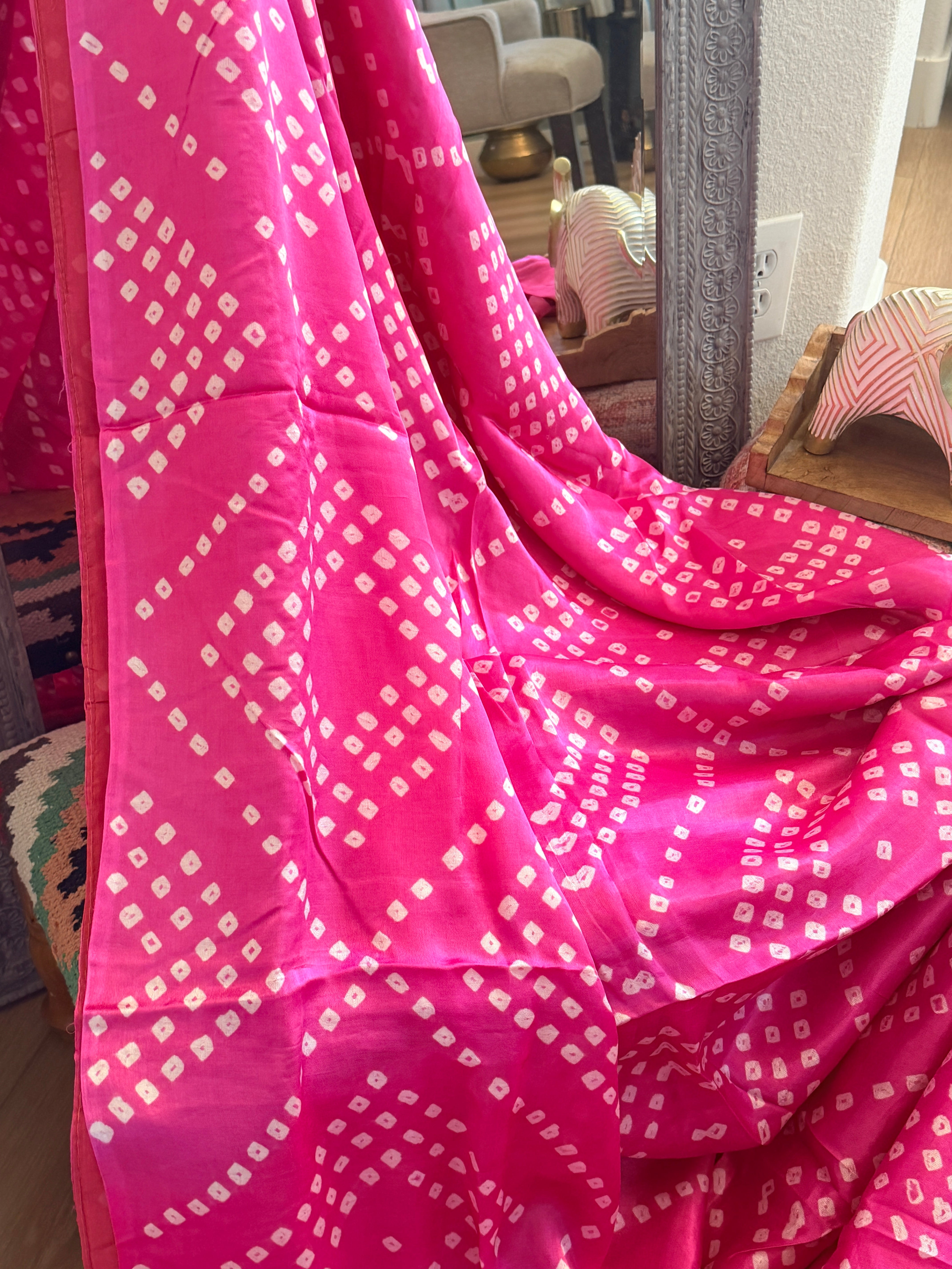 Bandhani Modal Silk Saree