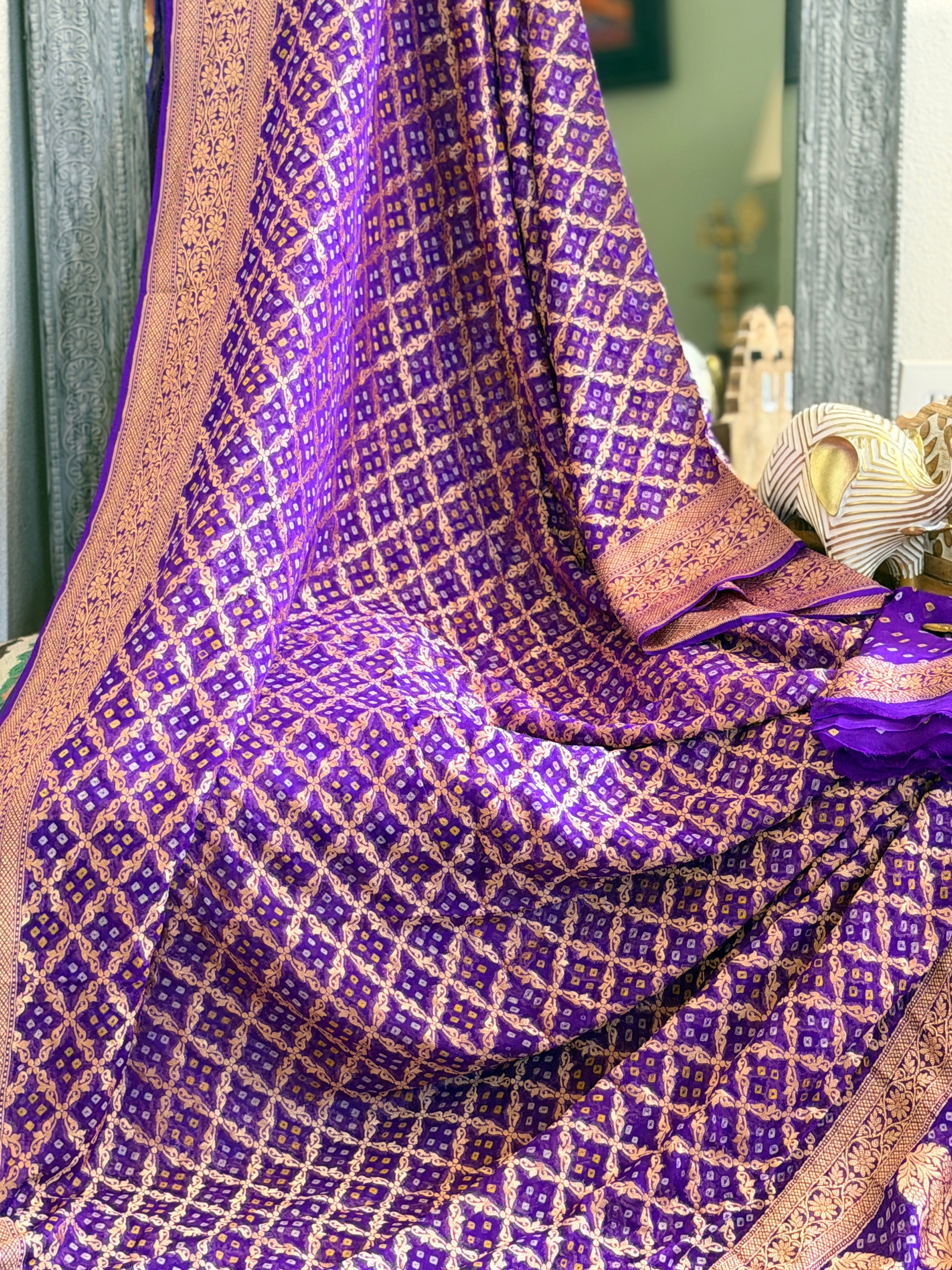 Banarasi Bandhani Saree