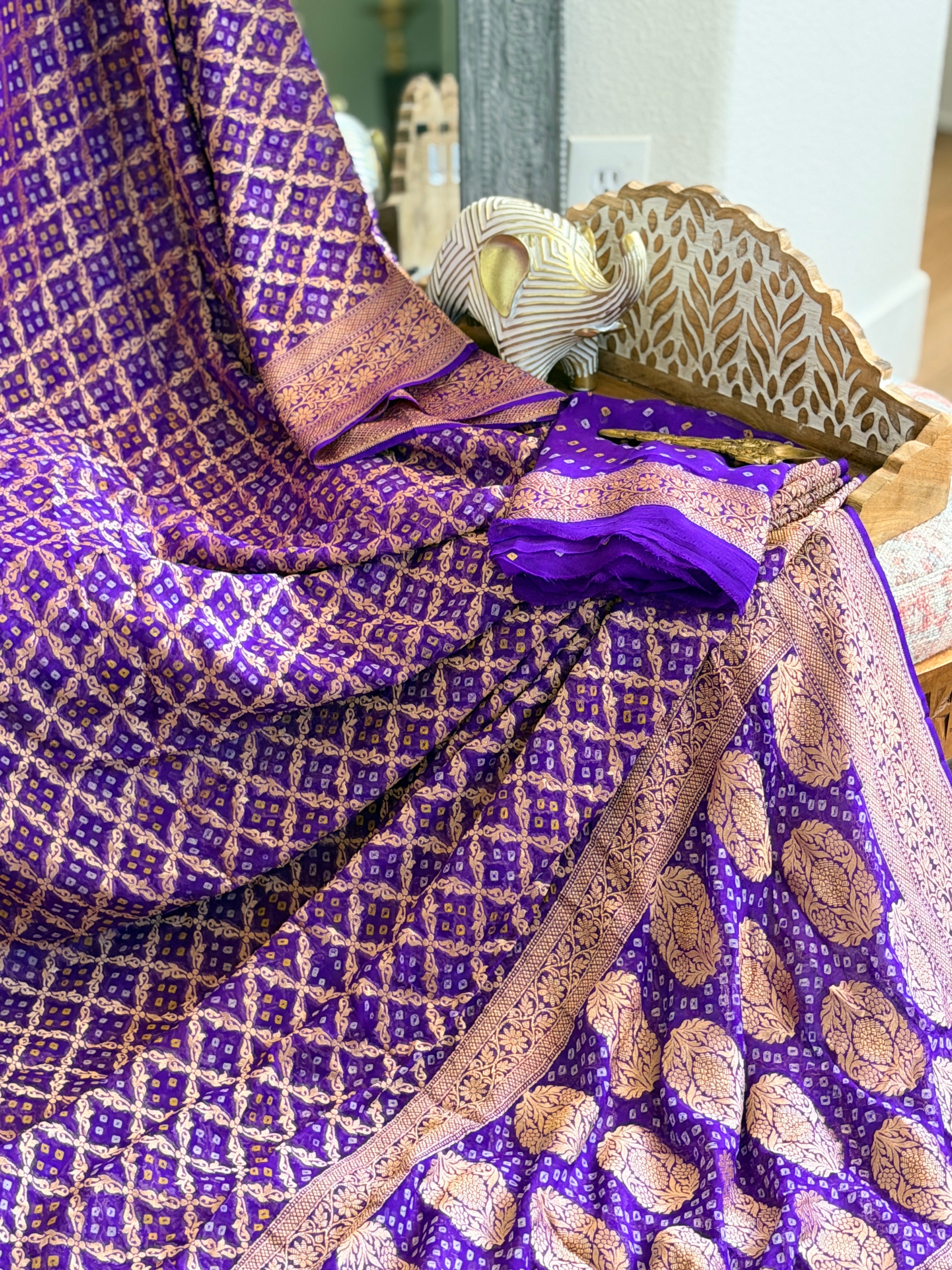 Banarasi Bandhani Saree