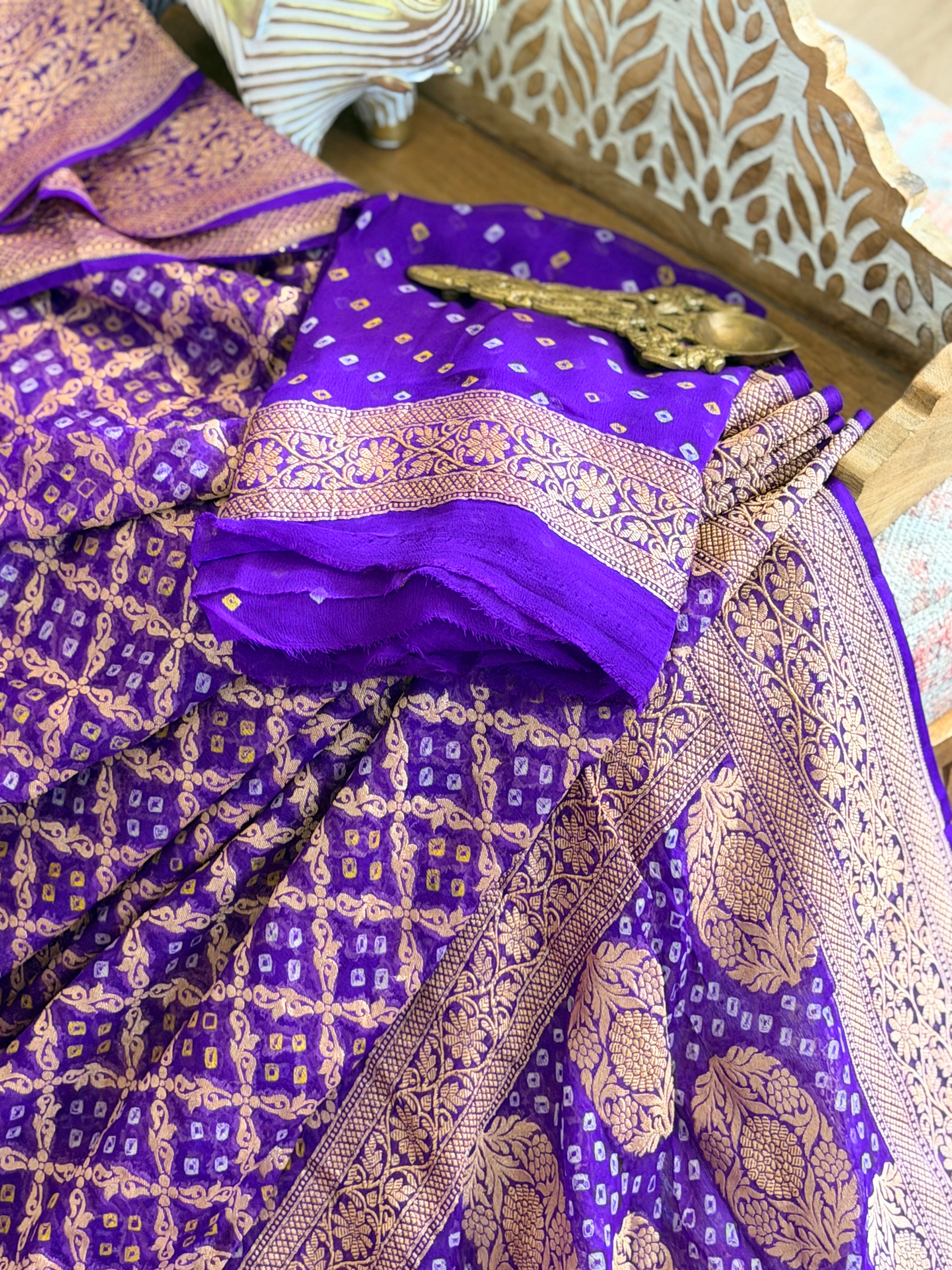 Banarasi Bandhani Saree