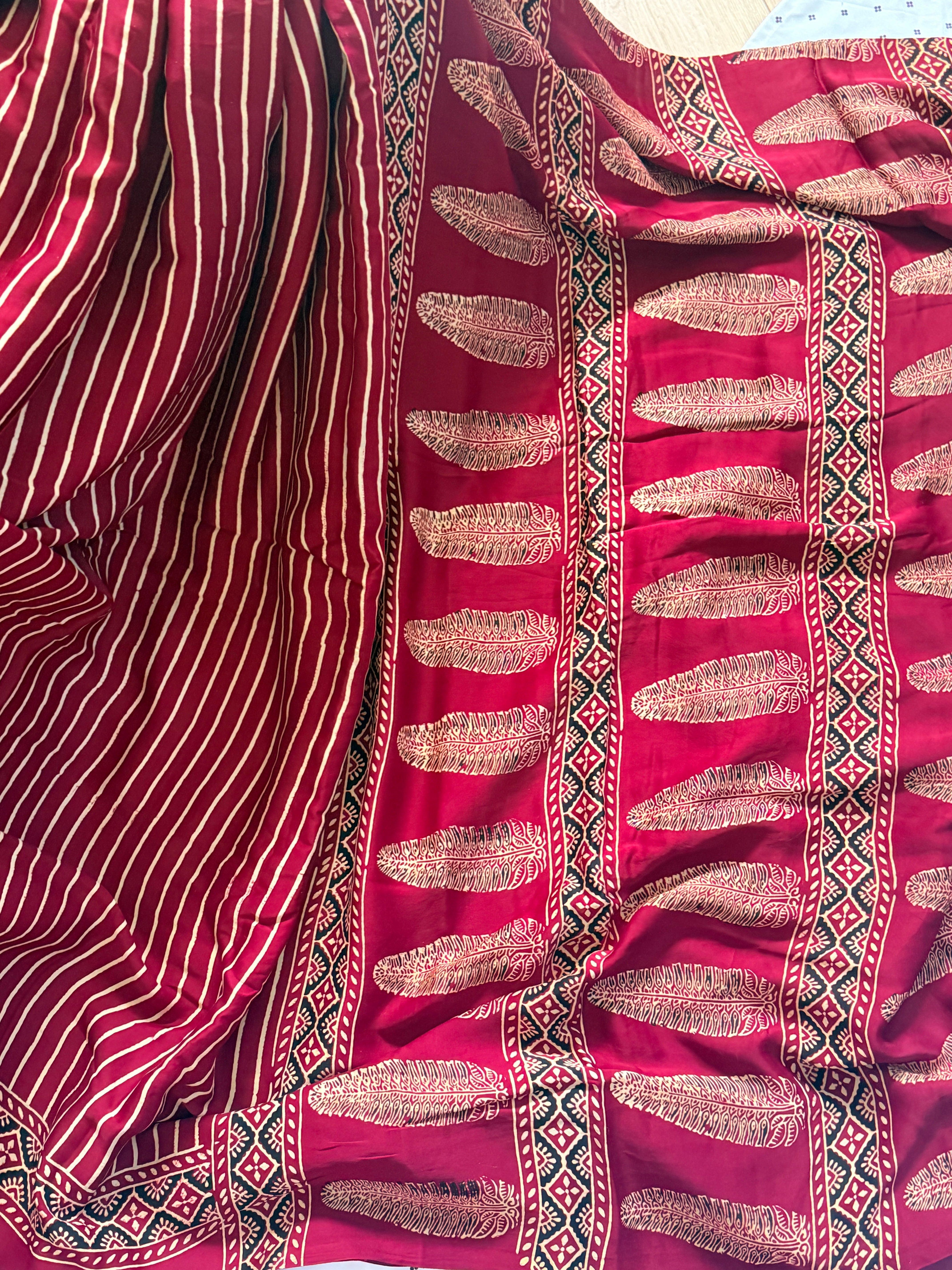 Modal Ajrak Saree