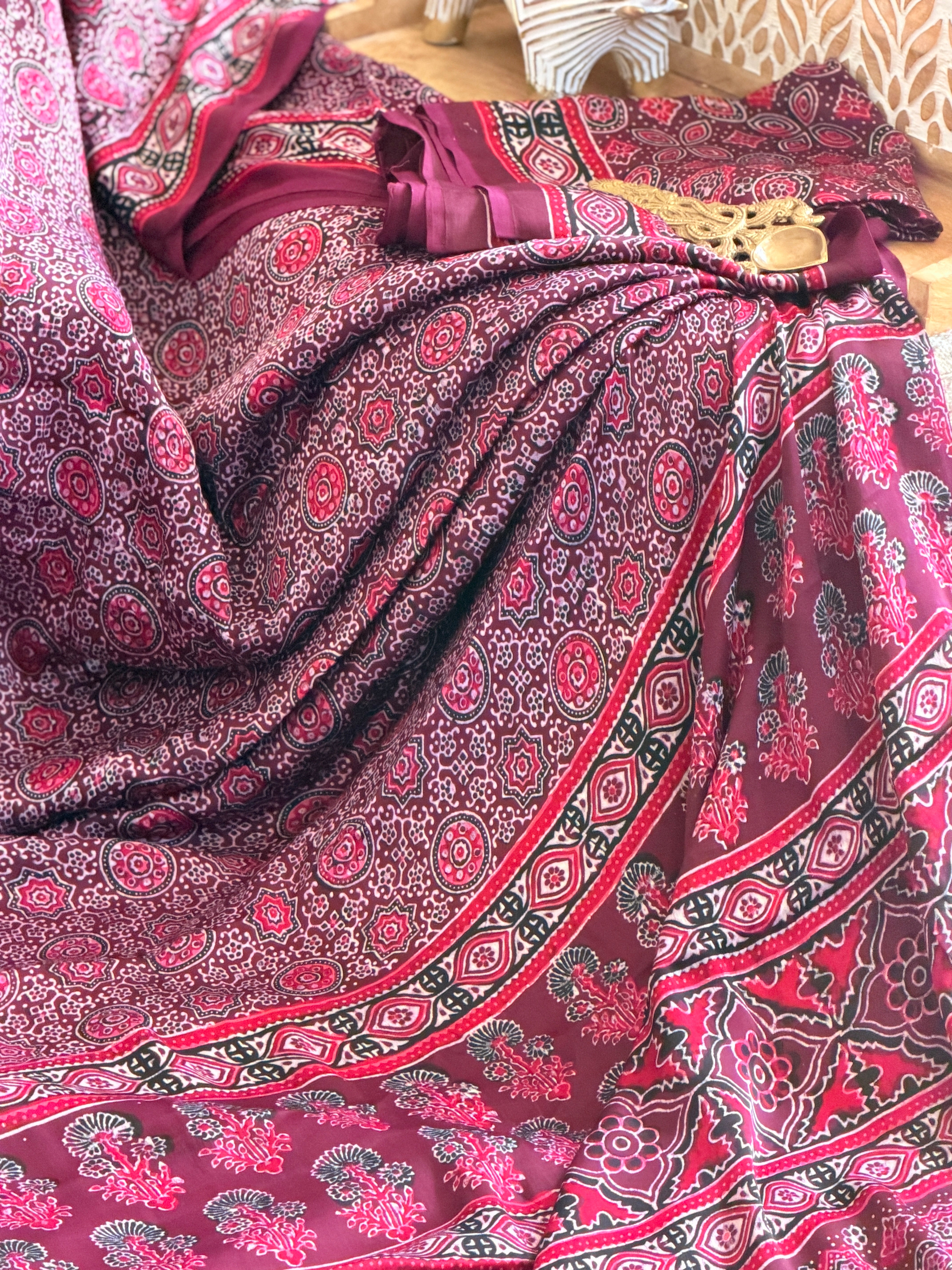 Modal Ajrak Saree