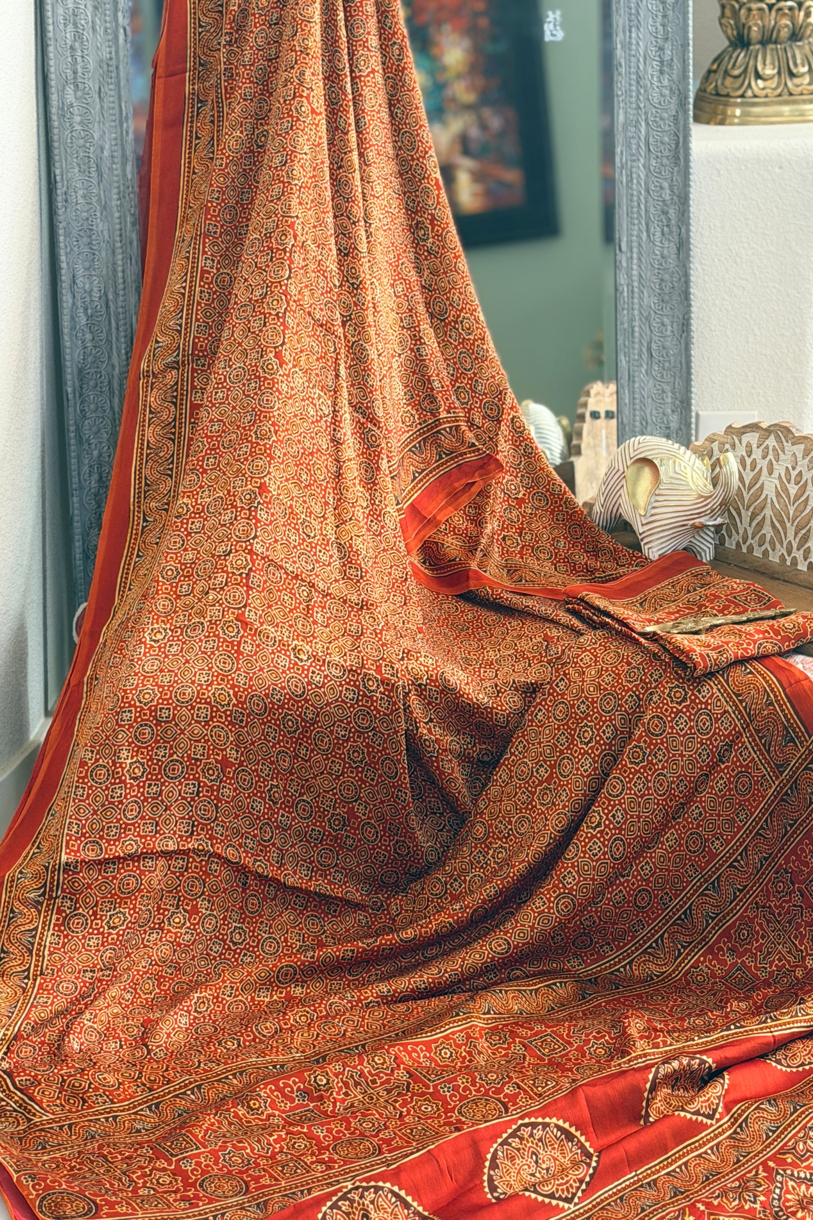 Modal Ajrak Saree