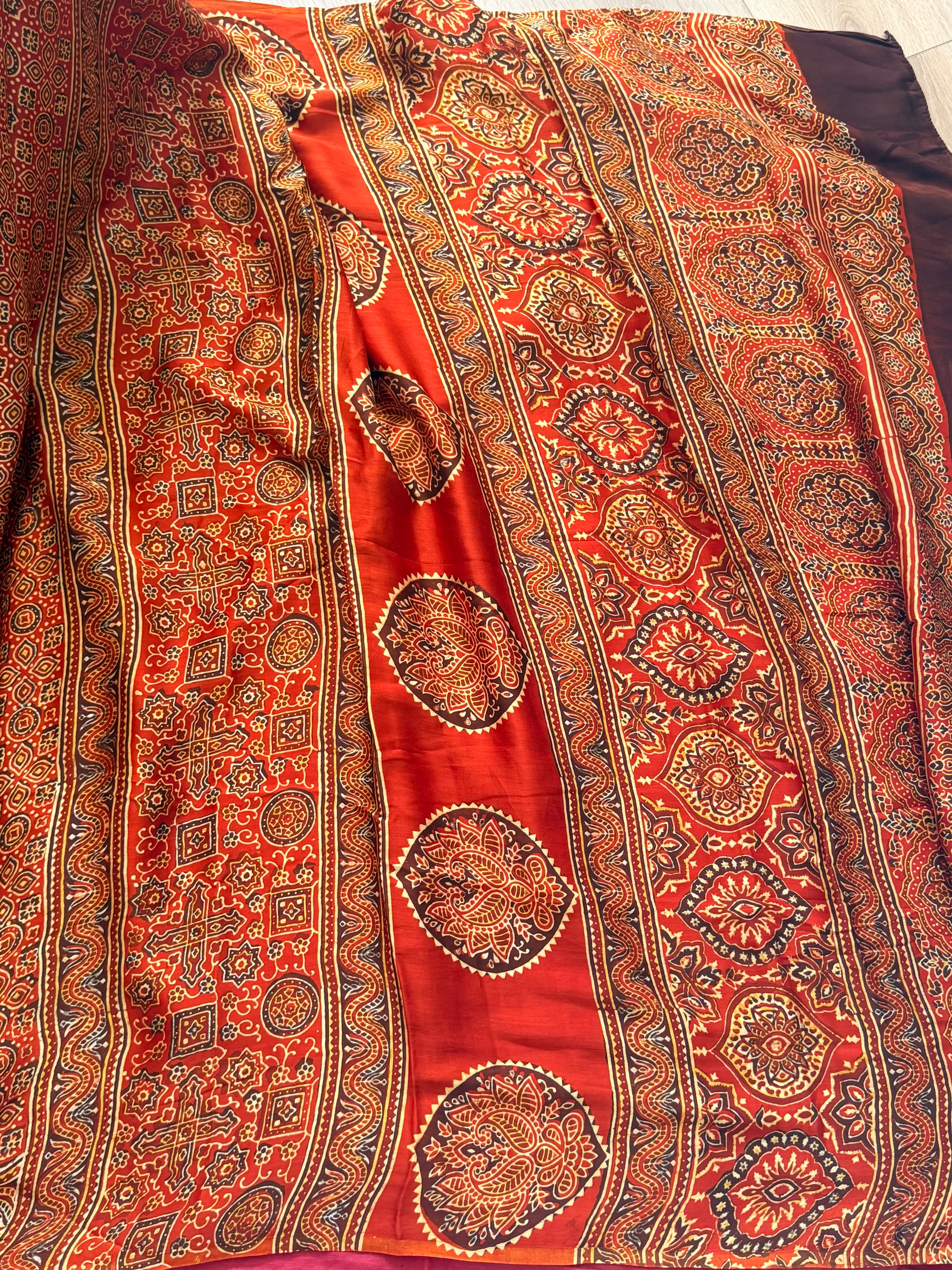 Modal Ajrak Saree