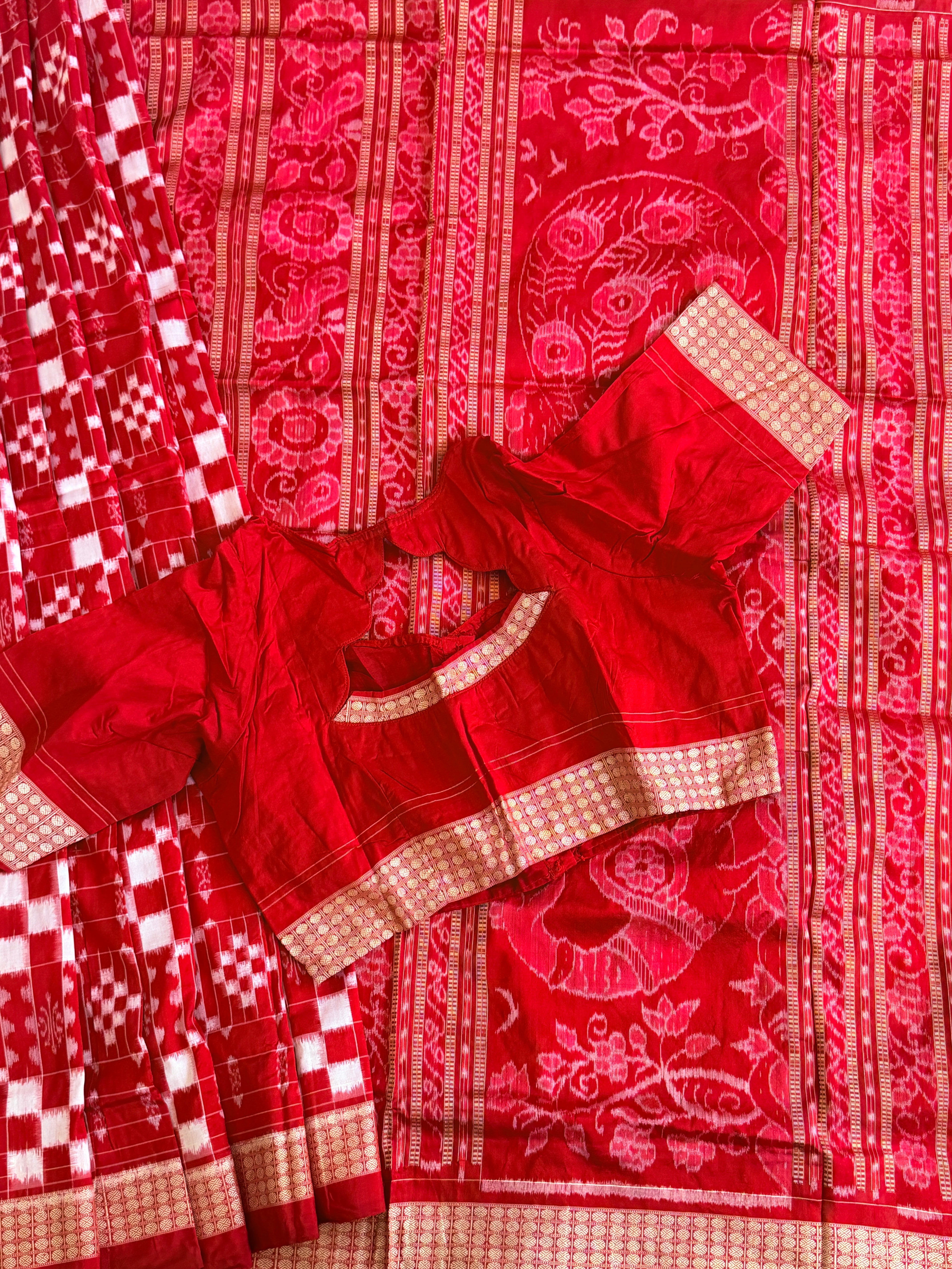 Full body pasapali pure sambalpuri saree with bp