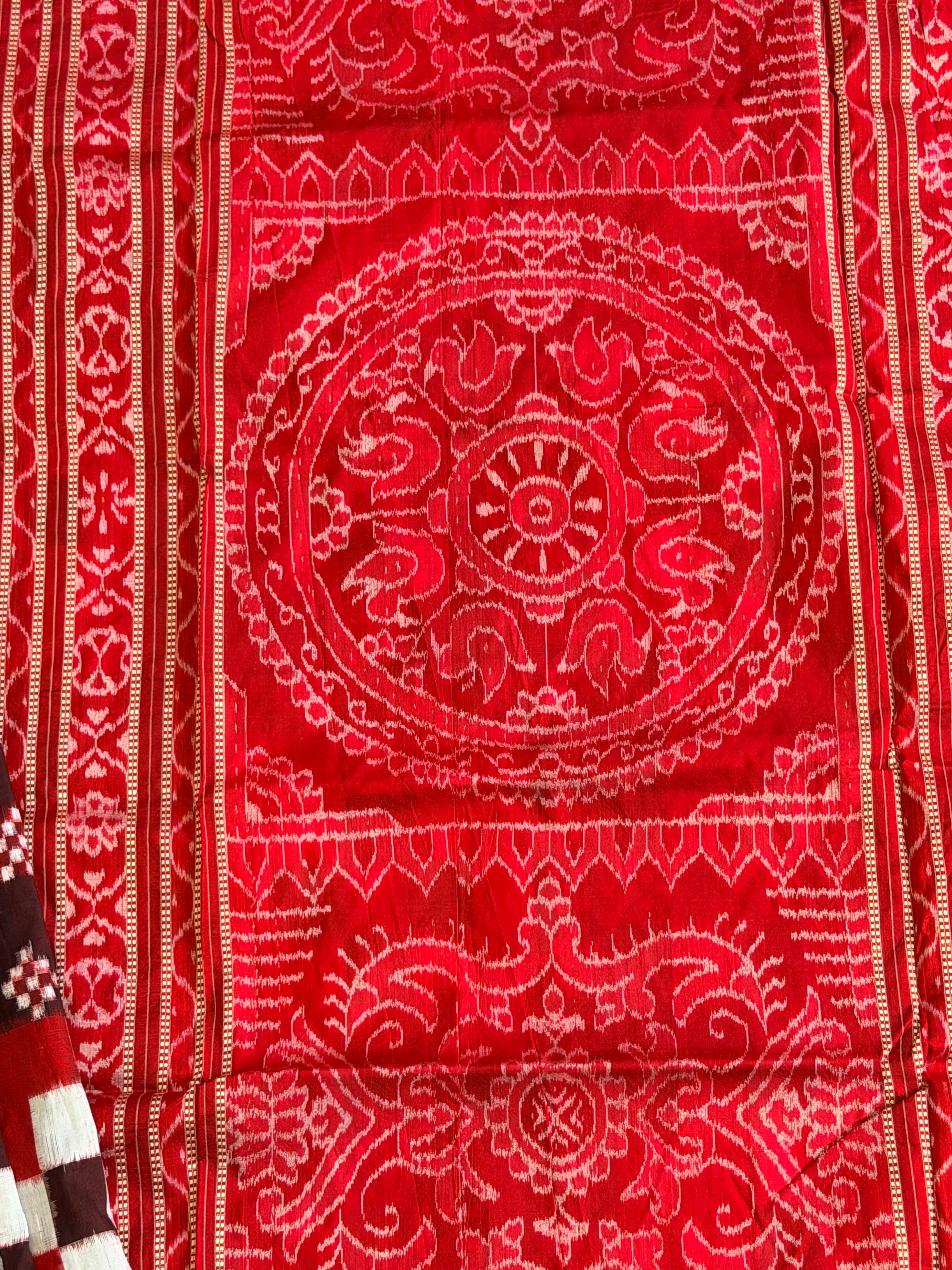 Red utkallaxmi original sambalpuri saree